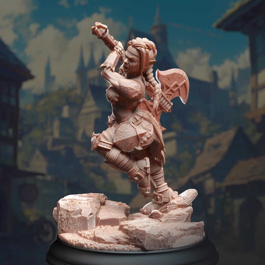 Duergar Battlerager Barbarian - Gatha - 3D Printed Resin RPG/Tabletop/Boardgames Miniature DM Stash