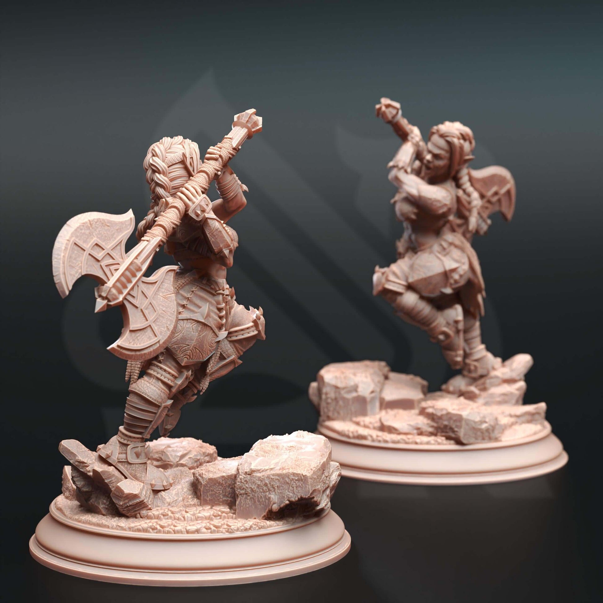Duergar Battlerager Barbarian - Gatha - 3D Printed Resin RPG/Tabletop/Boardgames Miniature DM Stash
