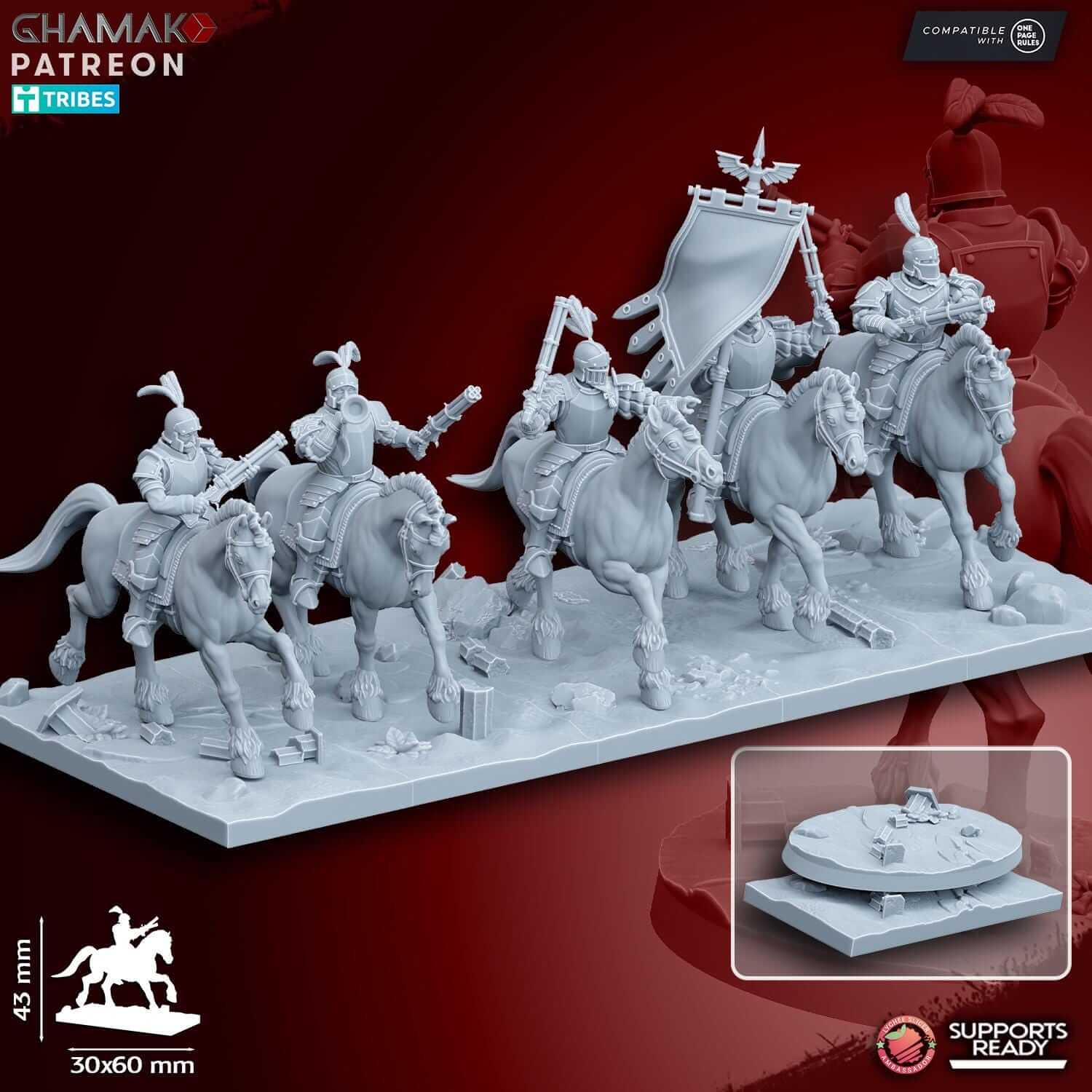 Mounted Pisoliers - Miniatures by Ghamak