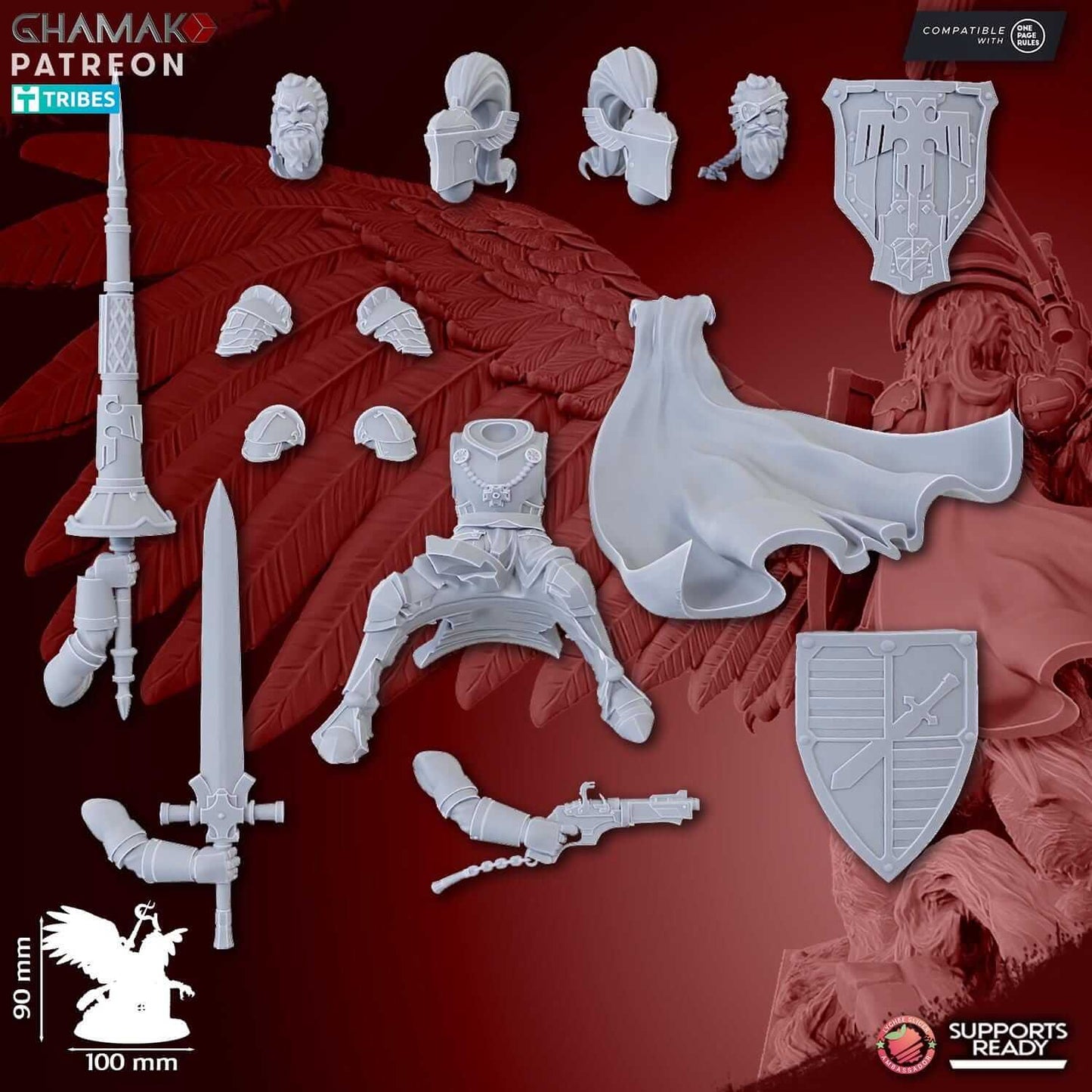 Duke on Gryphon - Miniatures by Ghamak