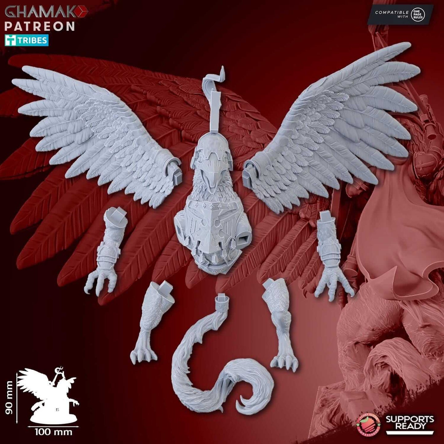 Duke on Gryphon - Miniatures by Ghamak