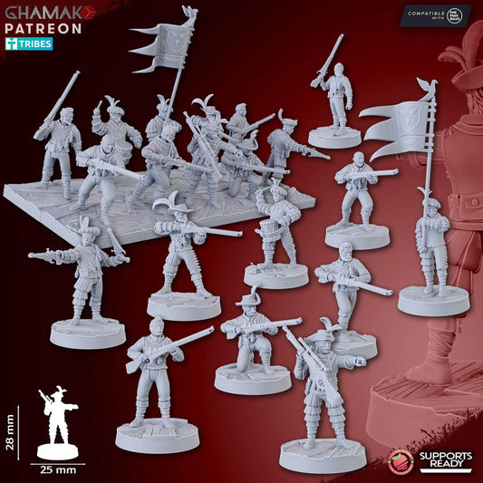 Empire Arquebusiers - Empire Proxy - Ghamak Miniatures
