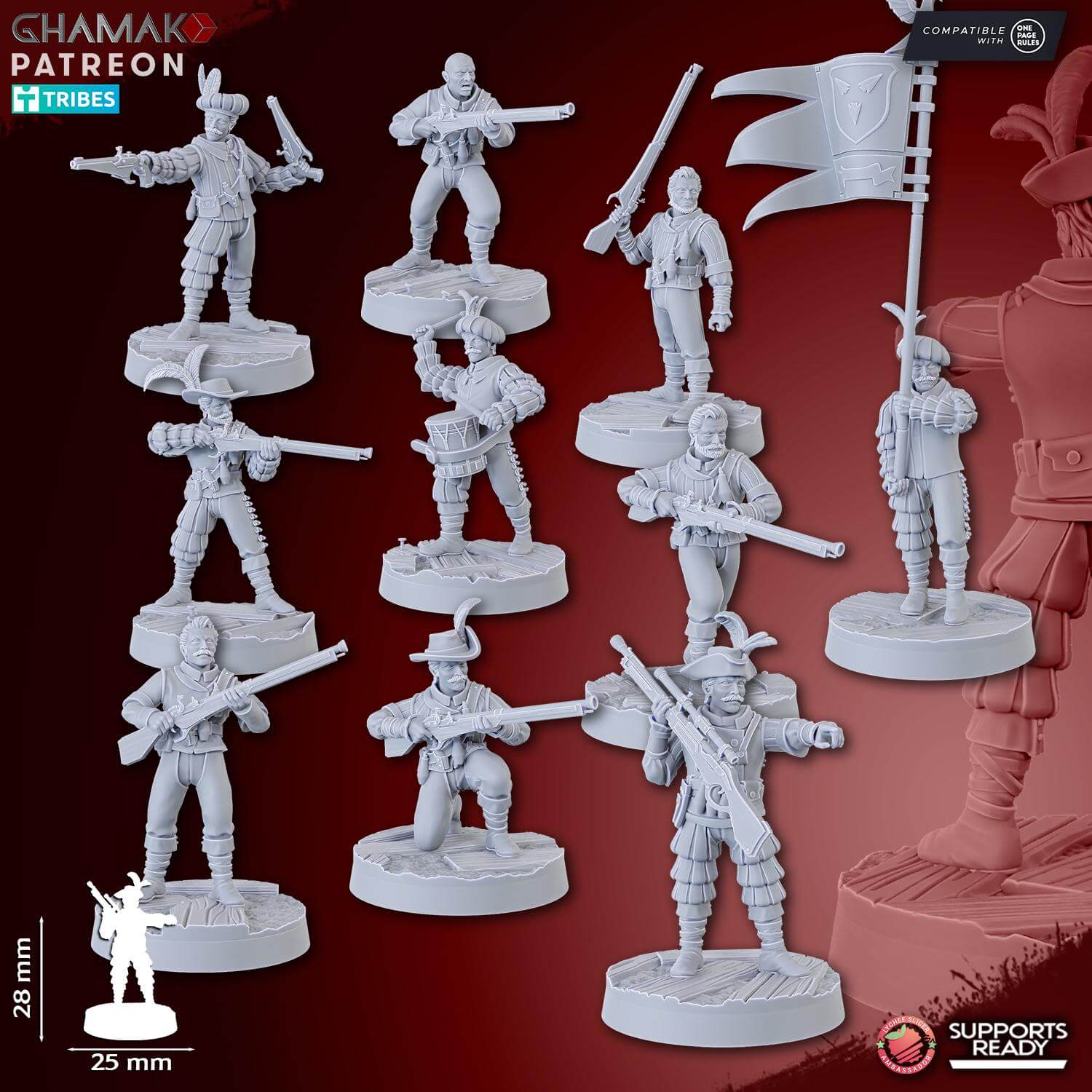Empire Arquebusiers - Empire Proxy - Ghamak Miniatures