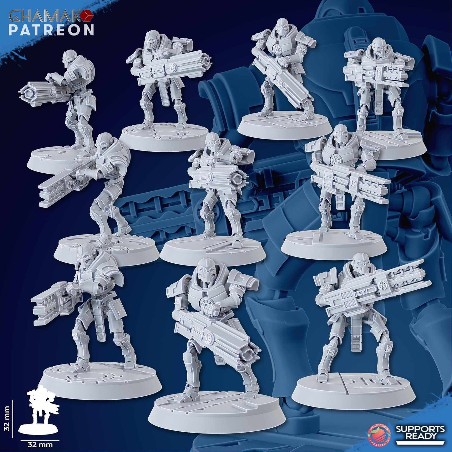 Undying Heavy Soldier - Necron Proxy - Ghamak Miniatures