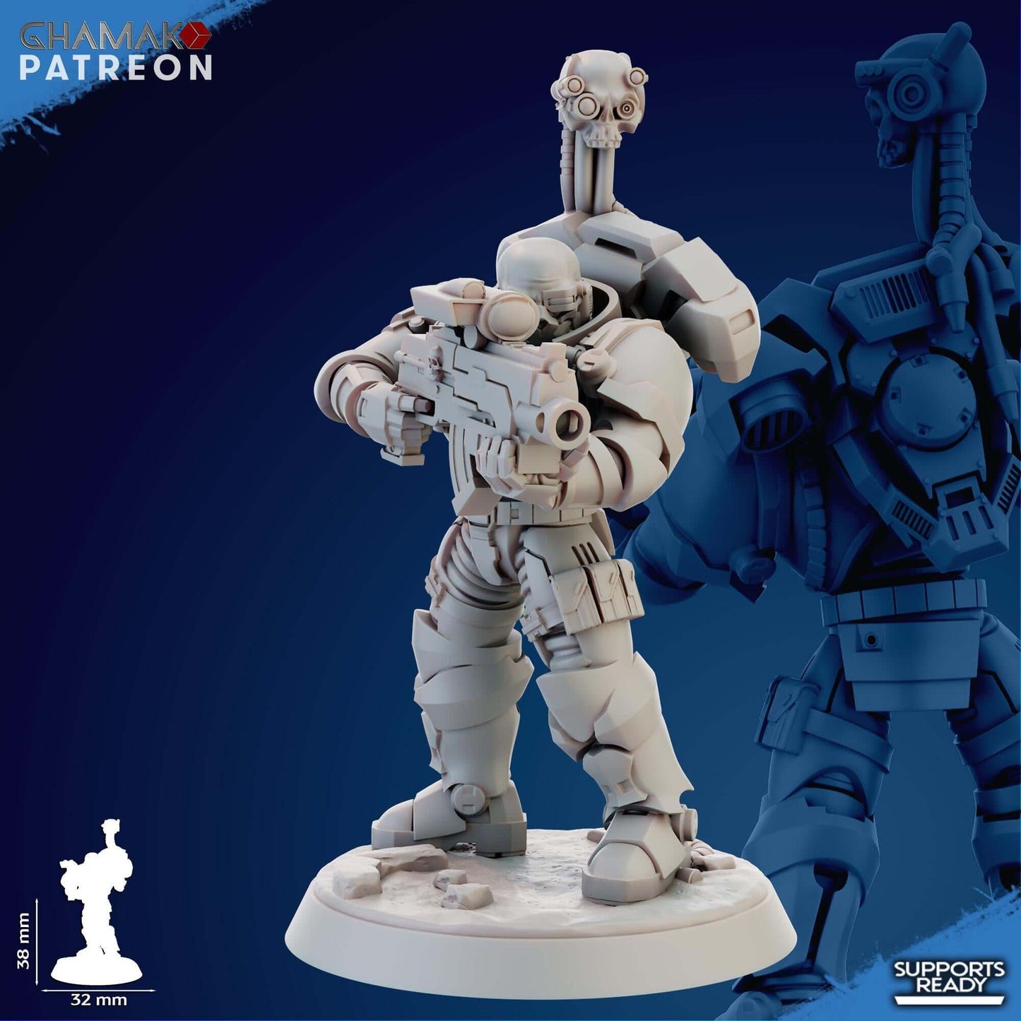 Imperators Incursor with Servospy - Ghamak Miniatures Grimdark Void Marines