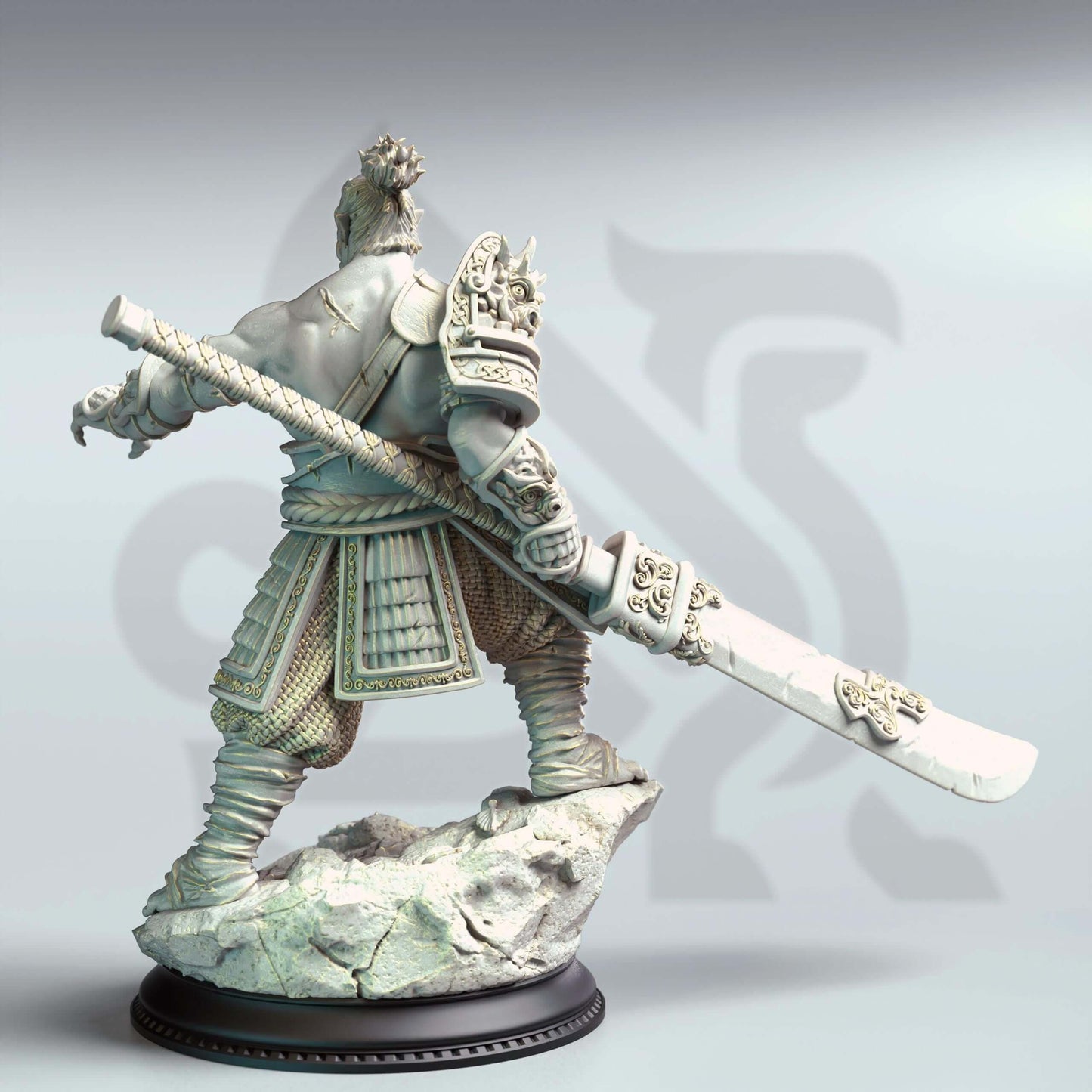 Eastern Orc Battlemaster - Bao Long - 3D Printed Resin RPG/Tabletop/Boardgames Miniature DM Stash