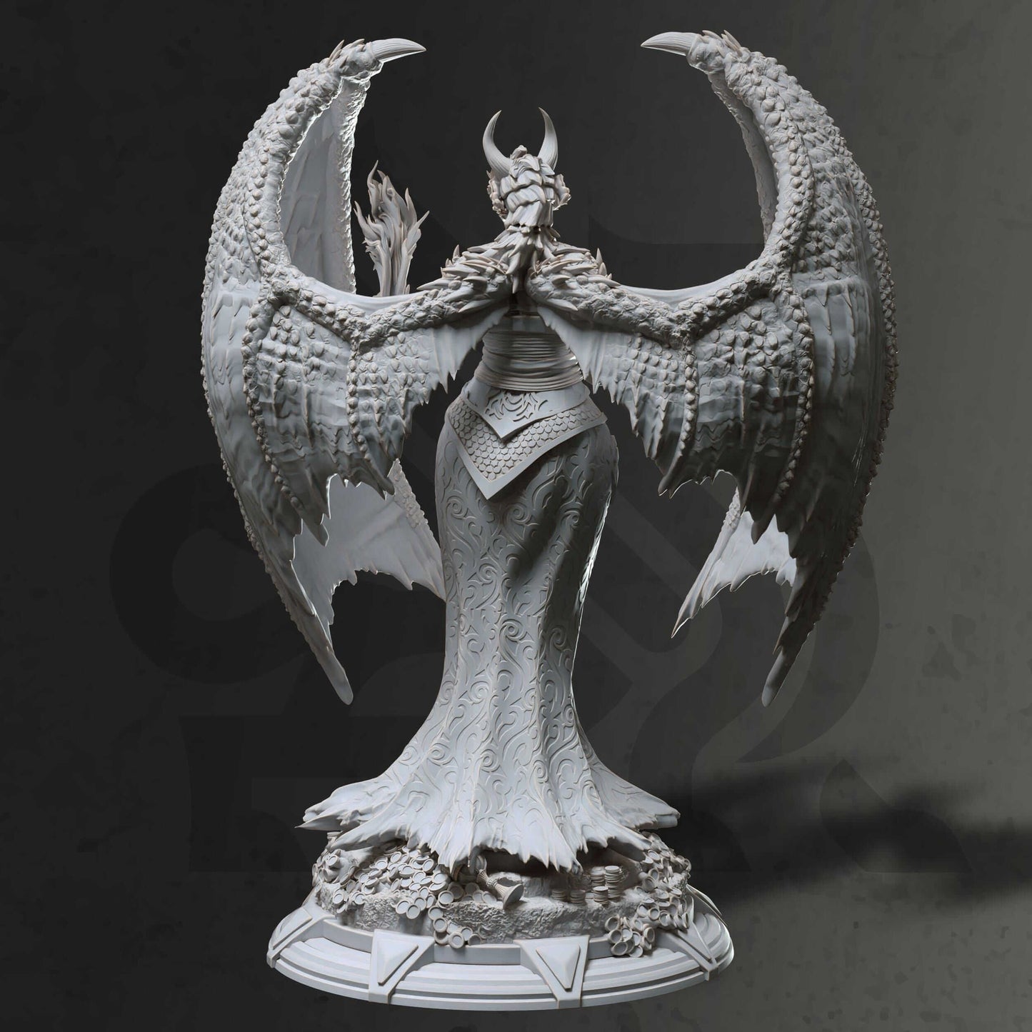 Dragon Warlock - Tharvaya - 3D Printed Resin RPG/Tabletop/Boardgames Miniature DM Stash