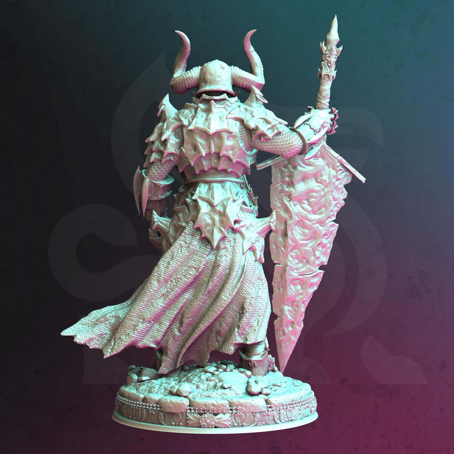 Death Knight - Morian Fairhair - 3D Printed Resin RPG/Tabletop/Boardgames Miniature DM Stash