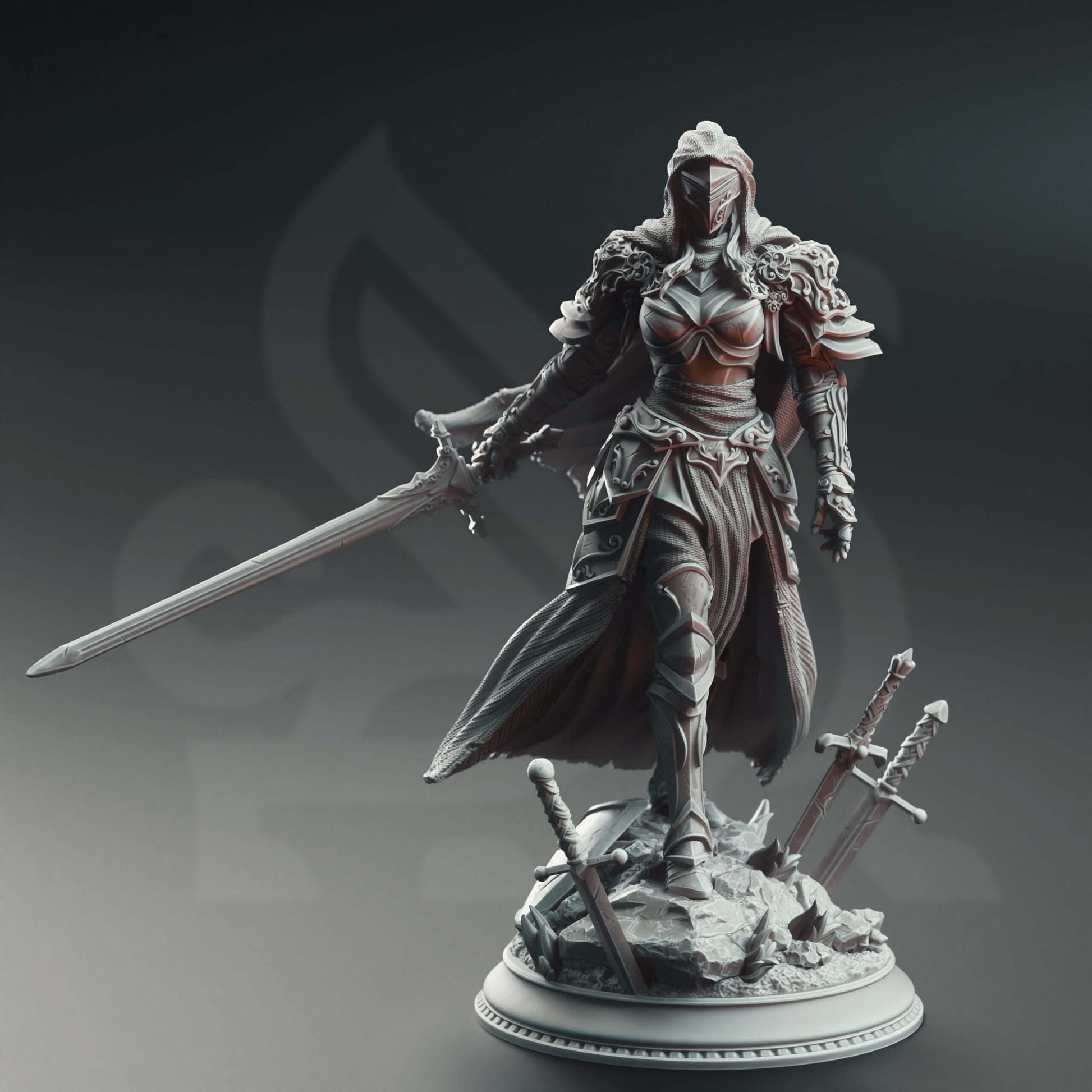Void Knight - Ser Elias the Forgotten - 3D Printed Resin RPG/Tabletop/Boardgames Miniature DM Stash