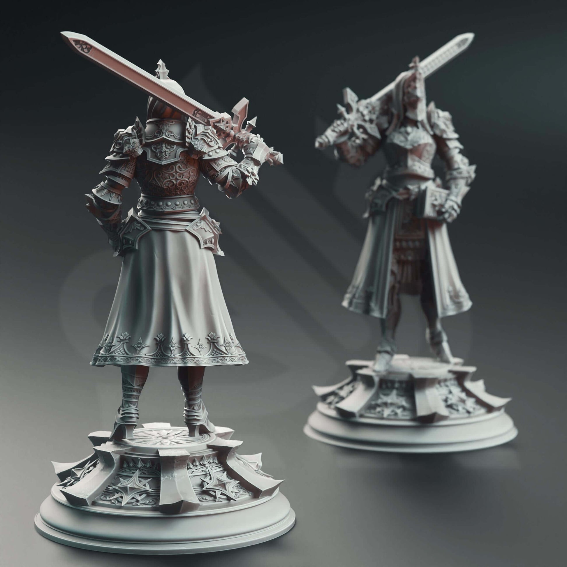 Inquisitor Knight - Johanna Saffron the Pious - 3D Printed Resin RPG/Tabletop/Boardgames Miniature DM Stash