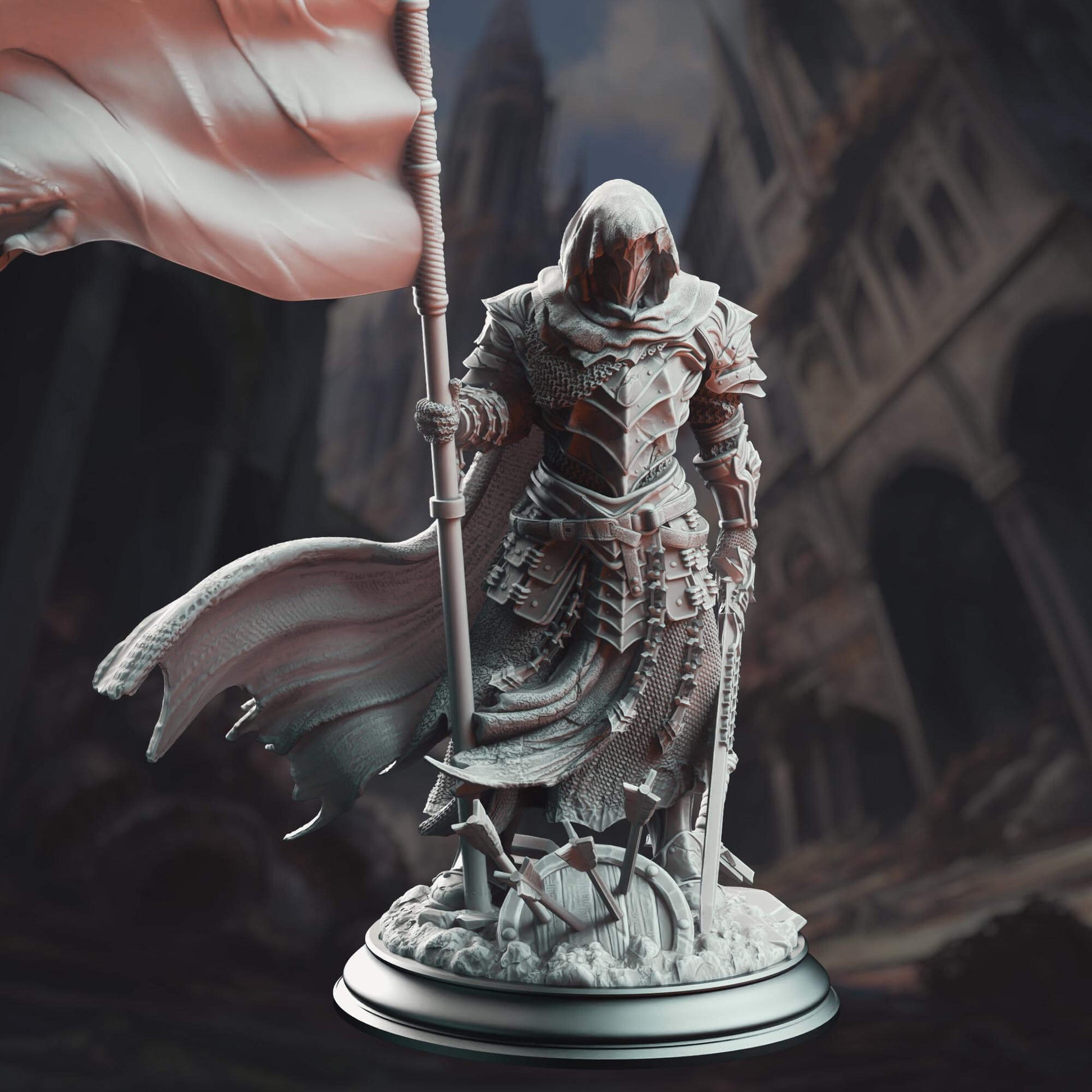 Inquisitor Knight - Johanna Saffron the Pious - 3D Printed Resin RPG/Tabletop/Boardgames Miniature DM Stash