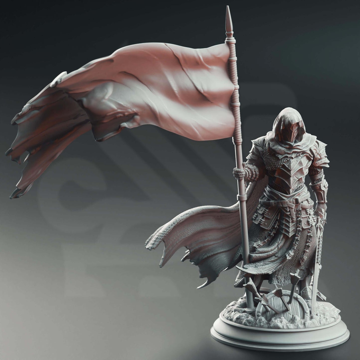 Inquisitor Knight - Johanna Saffron the Pious - 3D Printed Resin RPG/Tabletop/Boardgames Miniature DM Stash