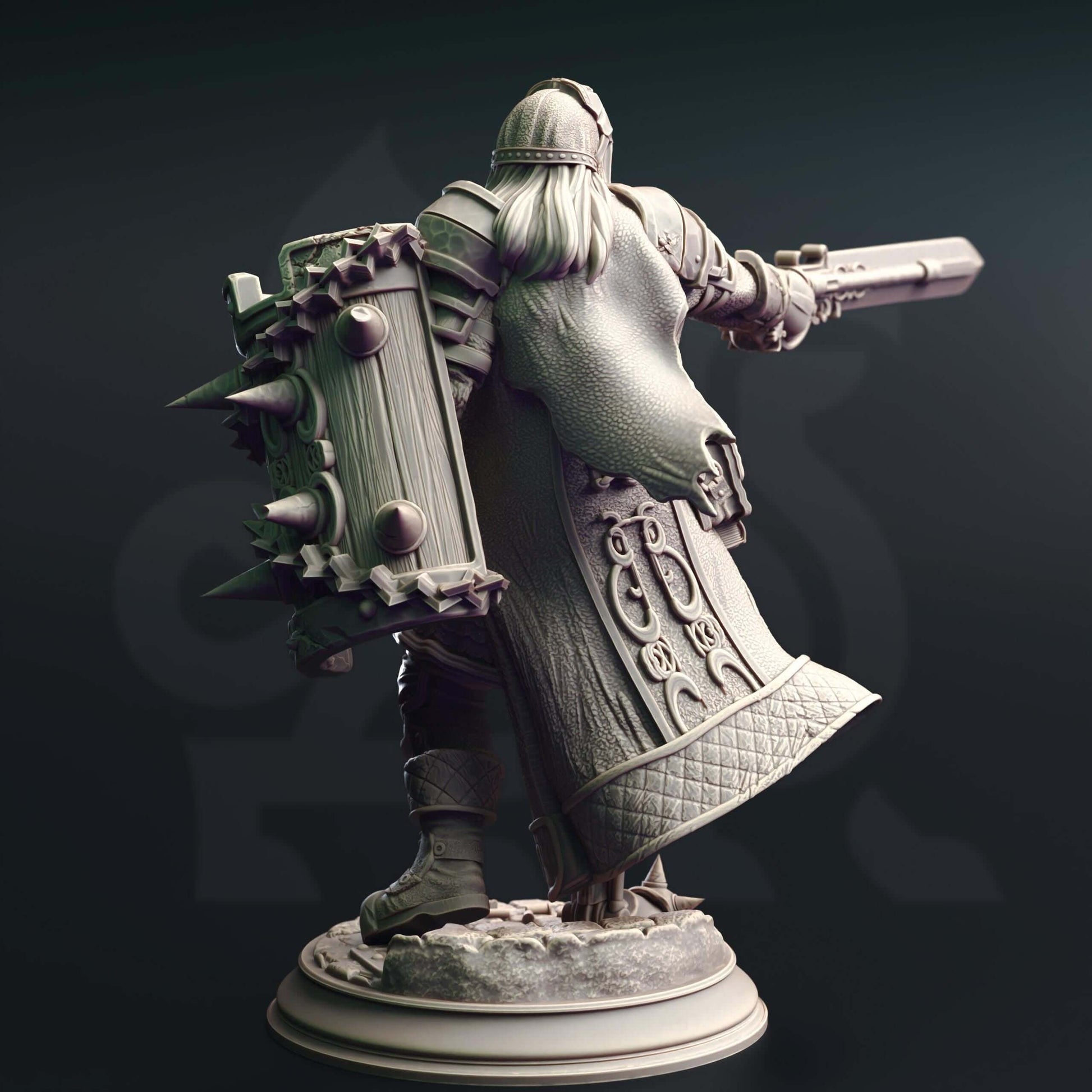 Veteran Vampire Hunter - Dane - 3D Printed Resin RPG/Tabletop/Boardgames Miniature DM Stash