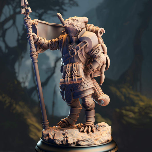 Silver Kobold Squire - Archemen the Stouthearted - 3D Printed Resin RPG/Tabletop/Boardgames Miniature DM Stash