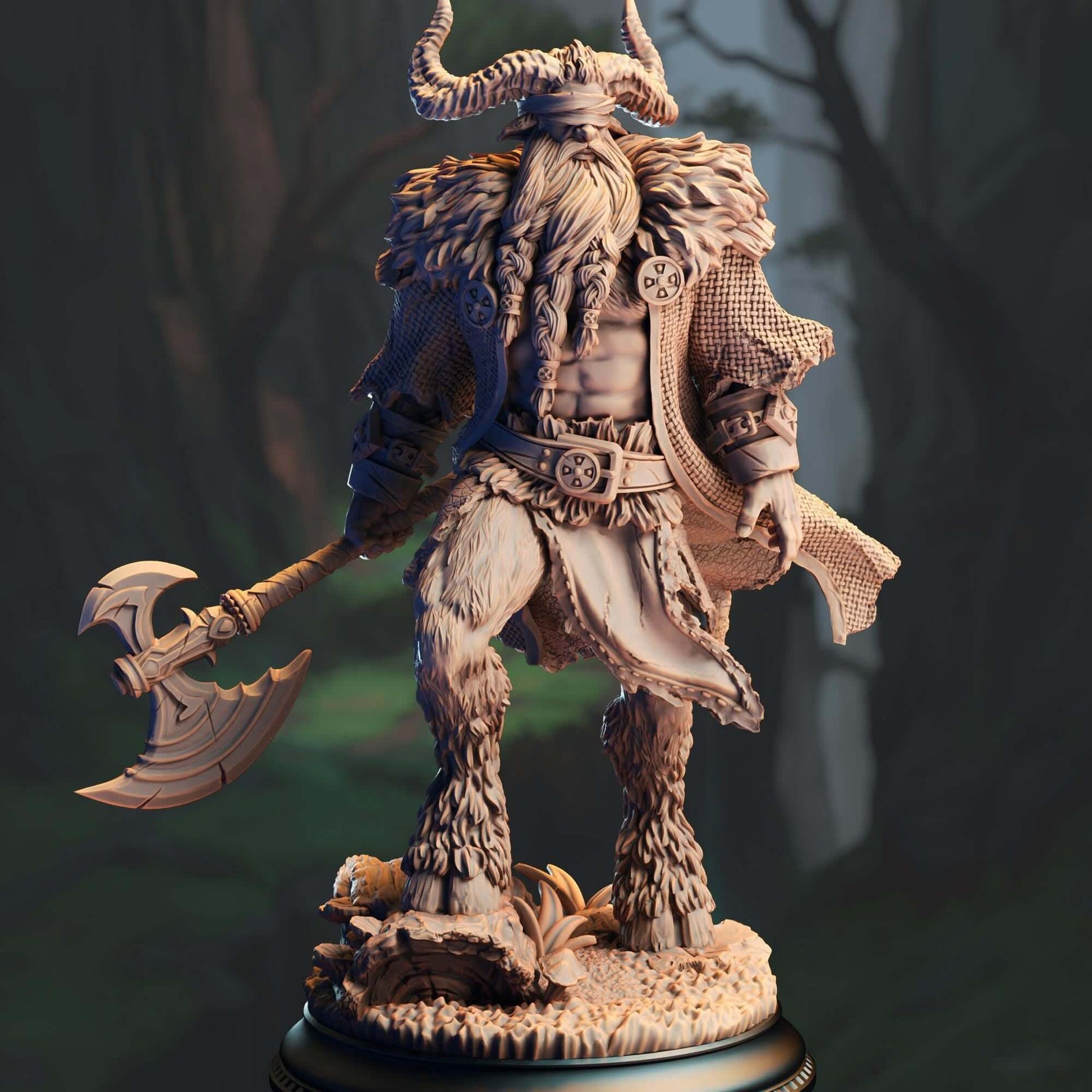 Satyr Barbarian - Jonah of the Badlands - 3D Printed Resin RPG/Tabletop/Boardgames Miniature DM Stash