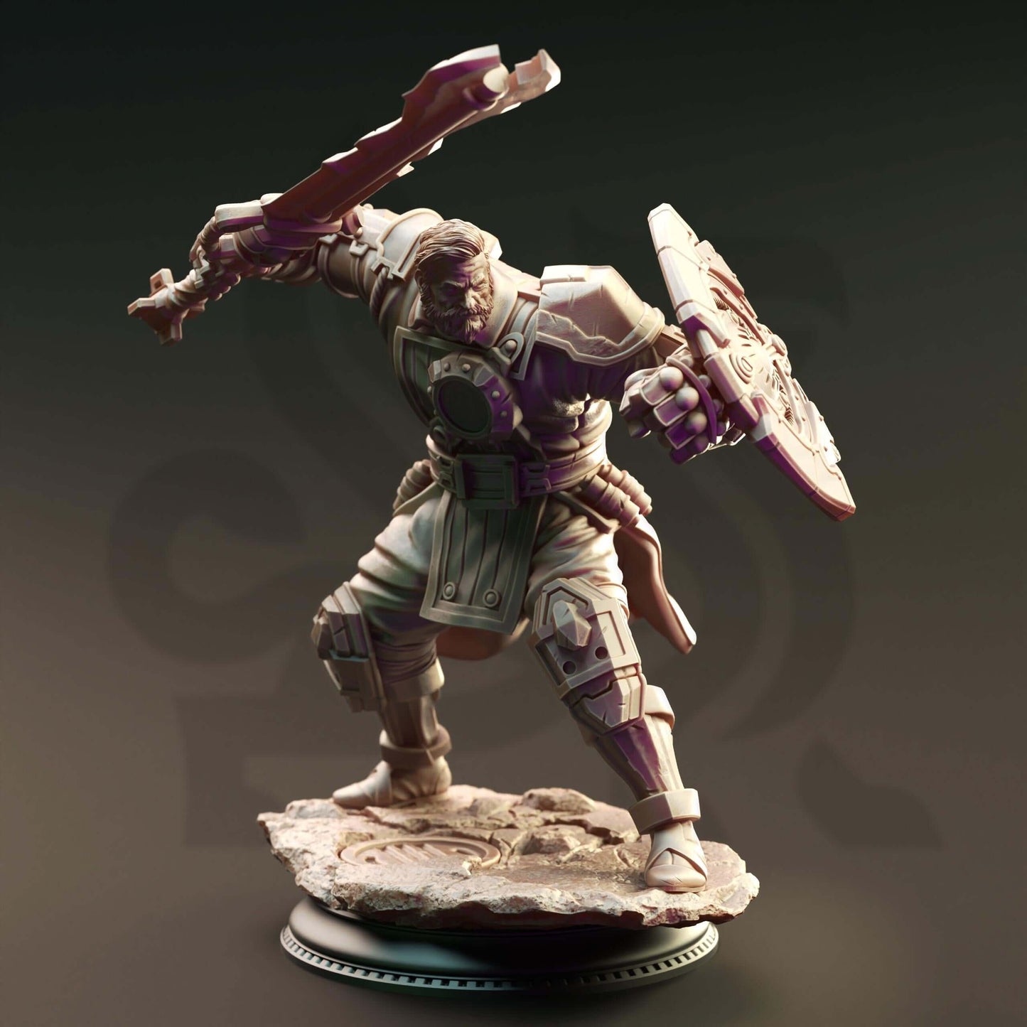 Human Artificer Enforcer - Brandyn Broadoak - 3D Printed Resin RPG/Tabletop/Boardgames Miniature DM Stash