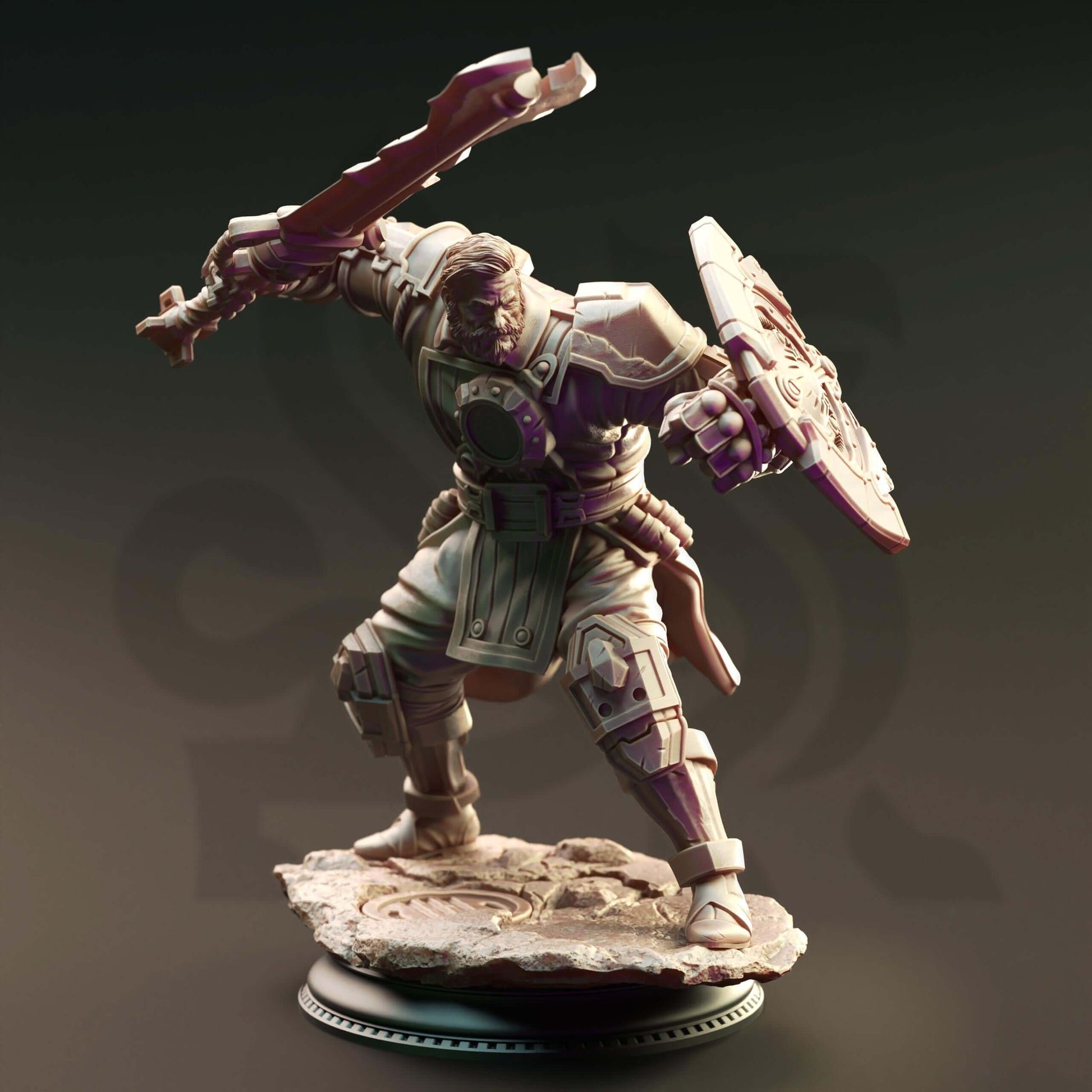 Human Artificer Enforcer - Brandyn Broadoak - 3D Printed Resin RPG/Tabletop/Boardgames Miniature DM Stash