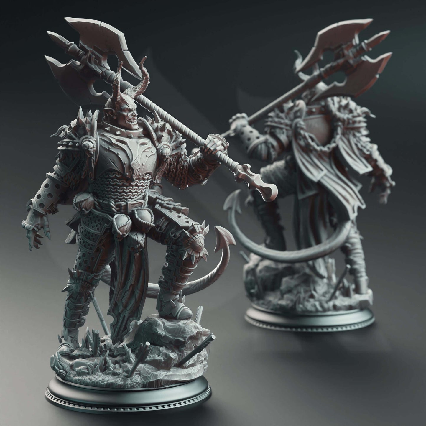 Knight of the Hells - Skorn Skullsplitter - 3D Printed Resin RPG/Tabletop/Boardgames Miniature DM Stash