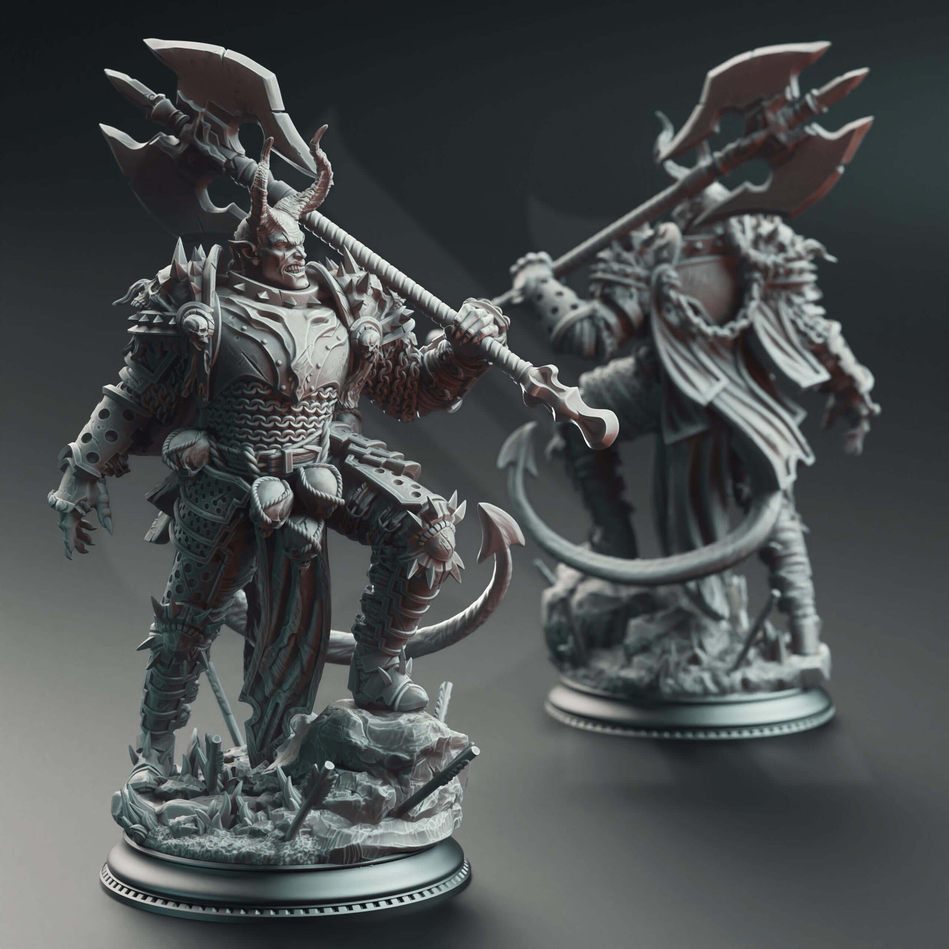 Knight of the Hells - Skorn Skullsplitter - 3D Printed Resin RPG/Tabletop/Boardgames Miniature DM Stash