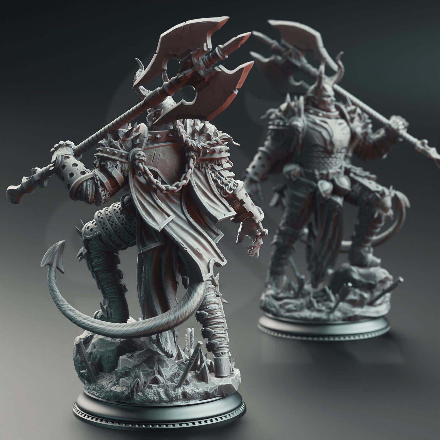 Knight of the Hells - Skorn Skullsplitter - 3D Printed Resin RPG/Tabletop/Boardgames Miniature DM Stash
