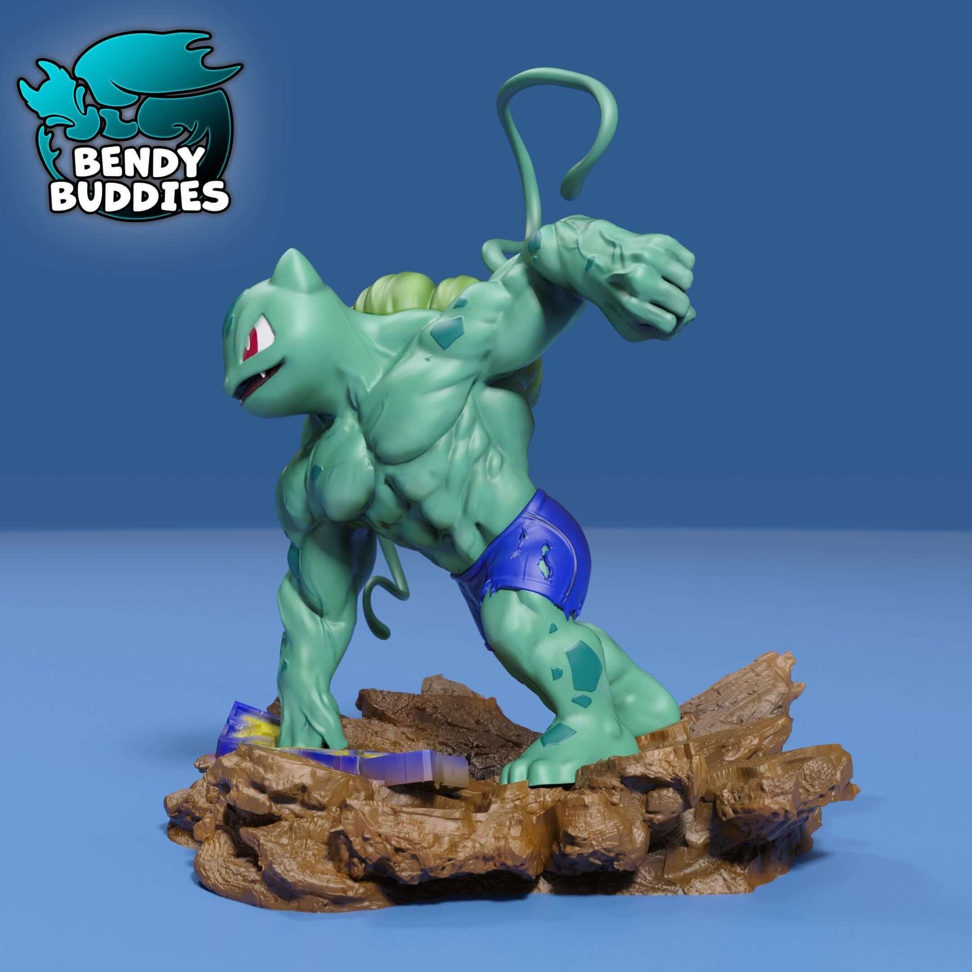 Bulbahulk - Pokemon - Marvel - Collectible Fanart Statue - Bendy Buddies