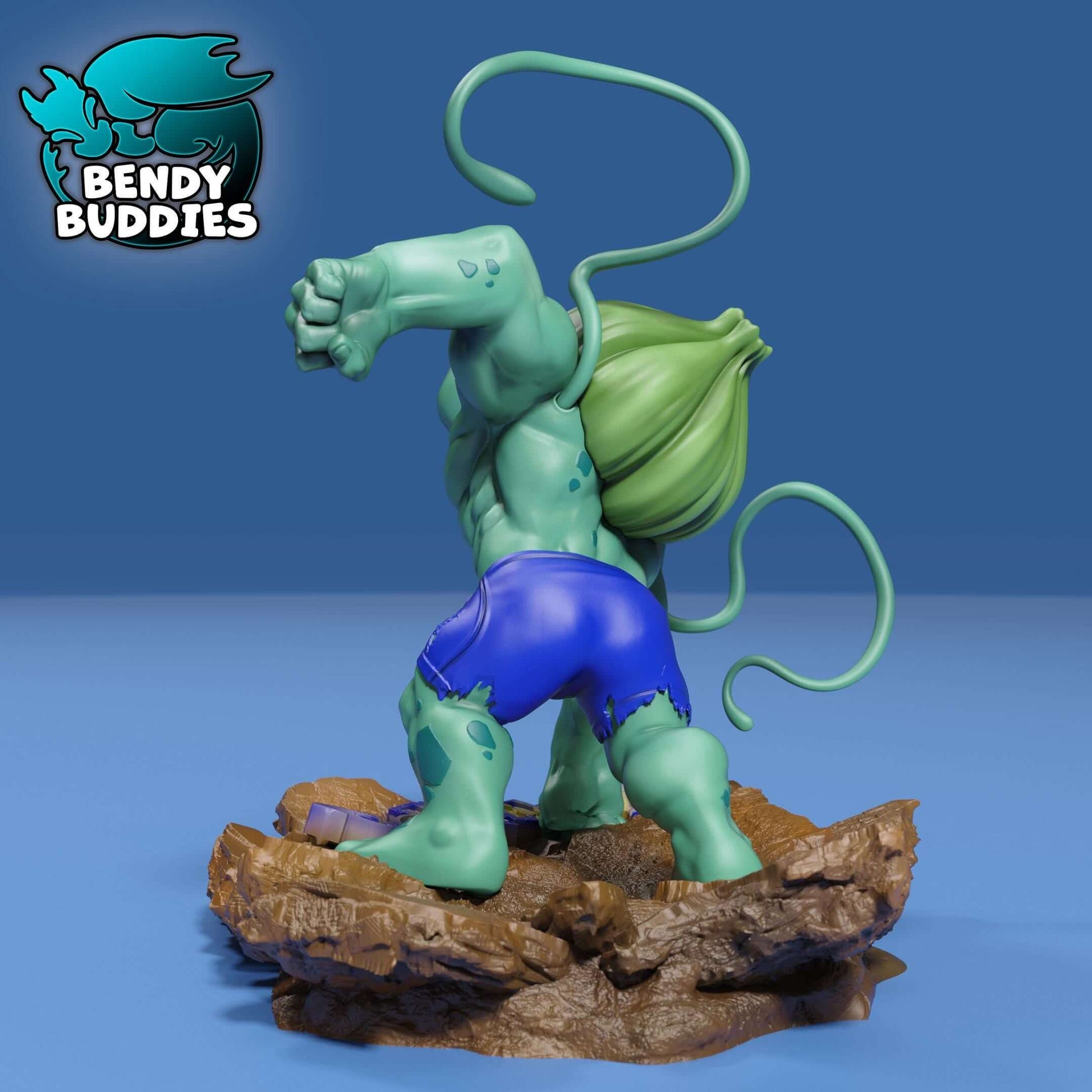 Bulbahulk - Pokemon - Marvel - Collectible Fanart Statue - Bendy Buddies