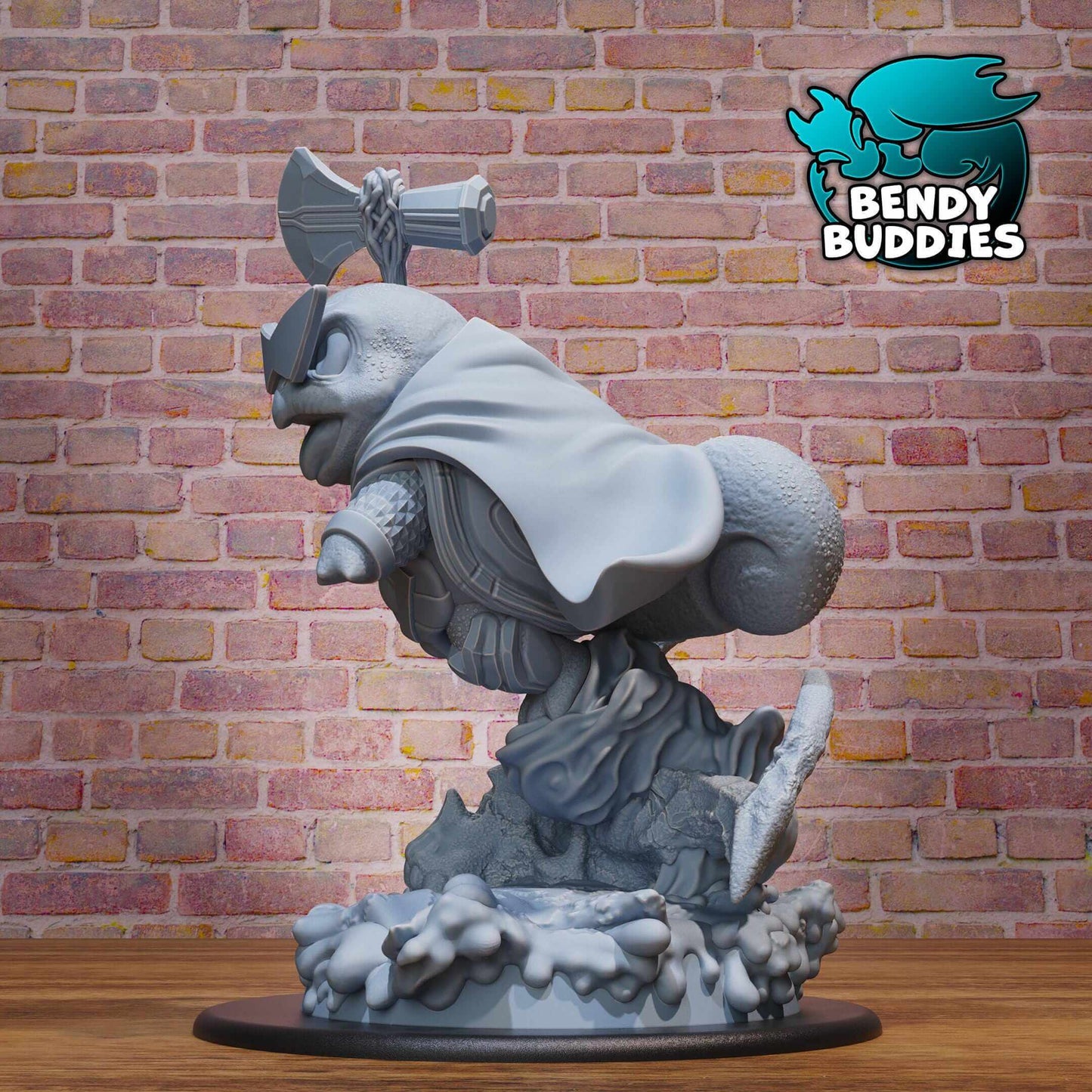 Squirtel Thor - Pokemon - Marvel - Collectible Fanart Statue - Bendy Buddies