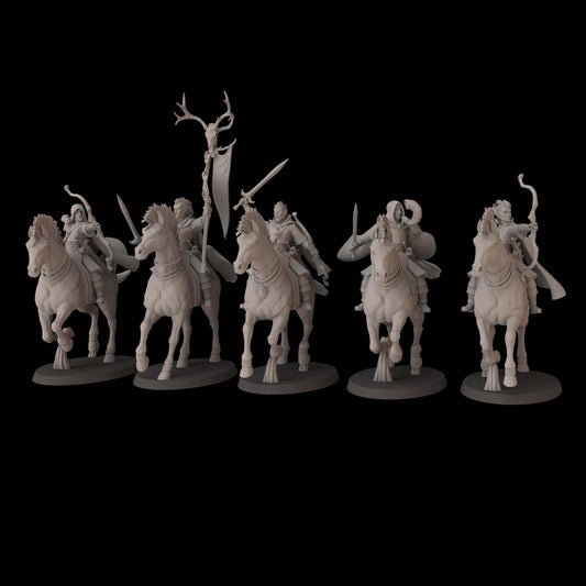 Elven Archers on Steed - Wood Elf Proxy - Fantasy Cult Miniatures