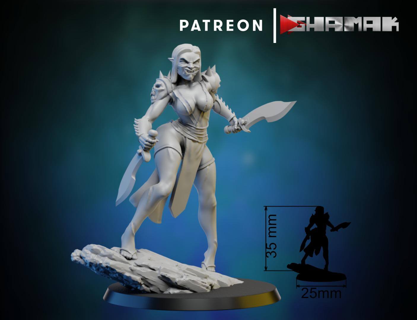 Space Elf Witches Squad - Ghamak Miniatures