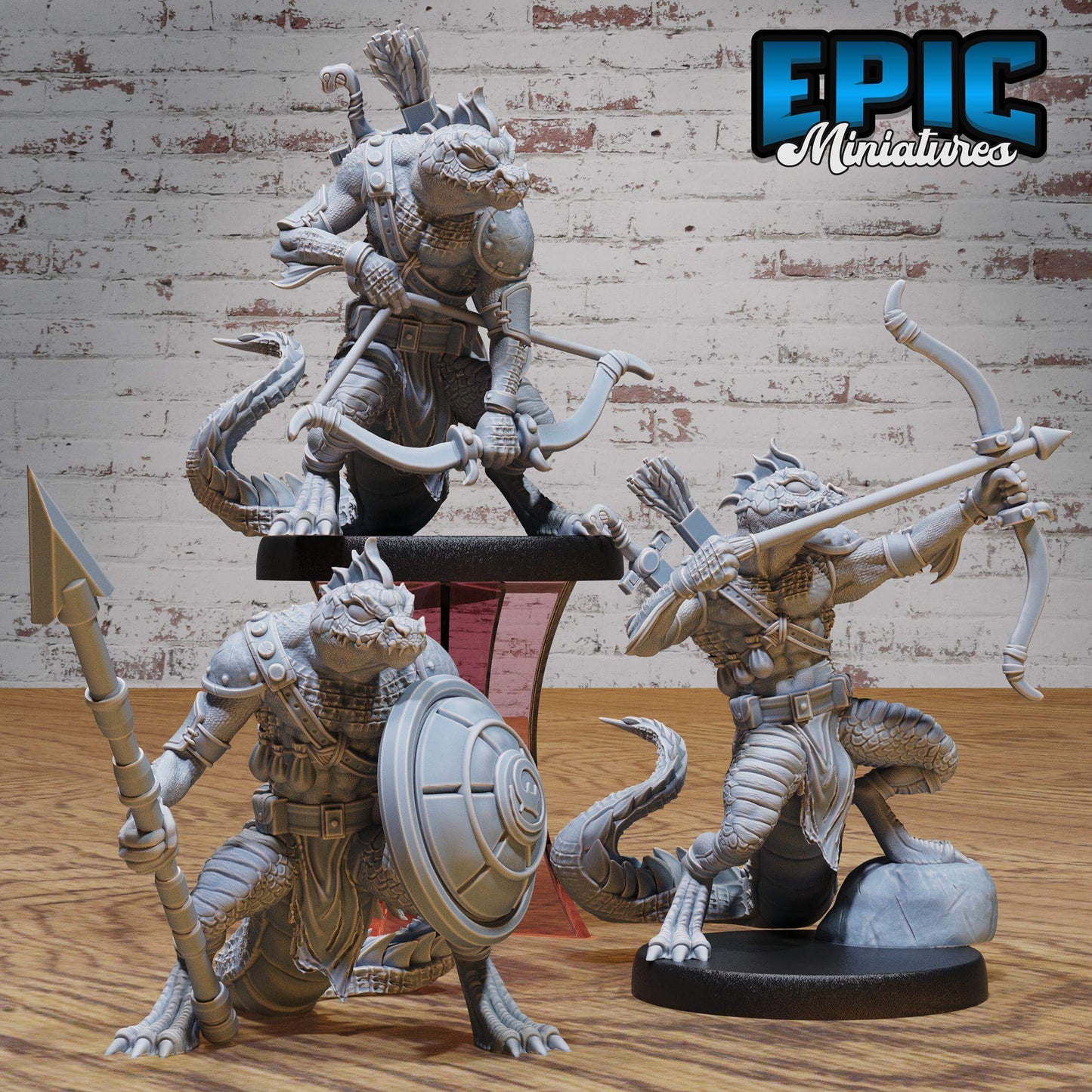 Bandit Lizard Folk Set - Epic Miniatures - Dungeons and Dragons