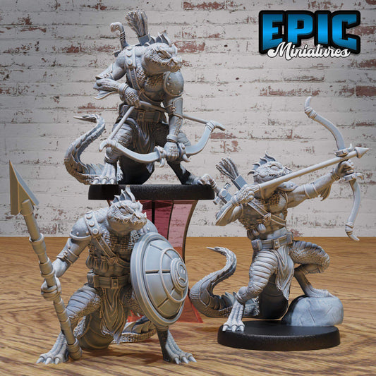Bandit Lizard Folk Set - Epic Miniatures - Dungeons and Dragons