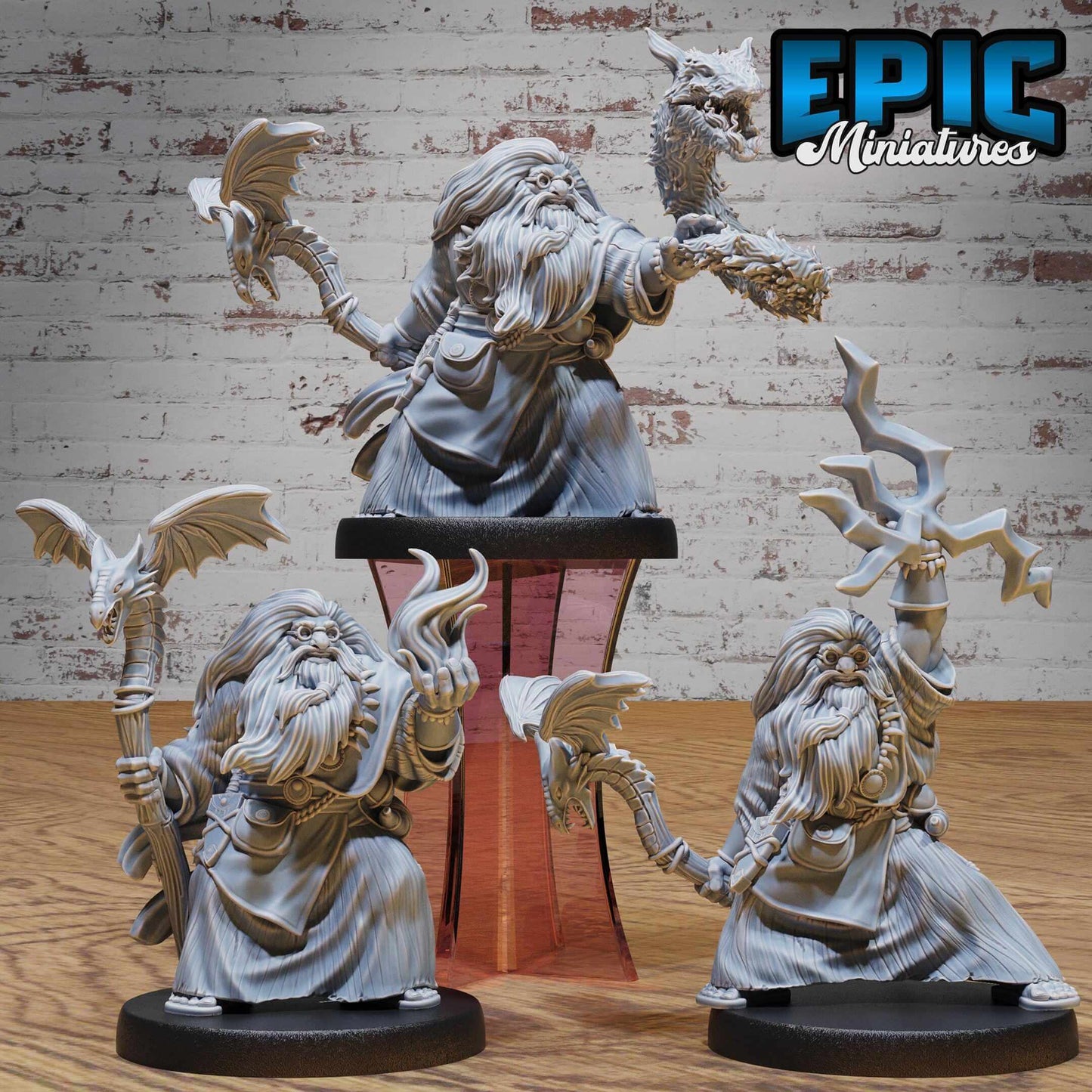 Elemental Magic Dwarf Set - D&D Epic Miniatures   and Dragons