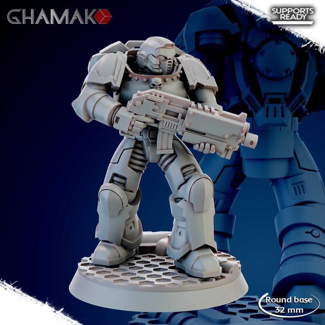 Imperator's Militum Rifle - Ghamak Miniatures Grimdark Void Marines
