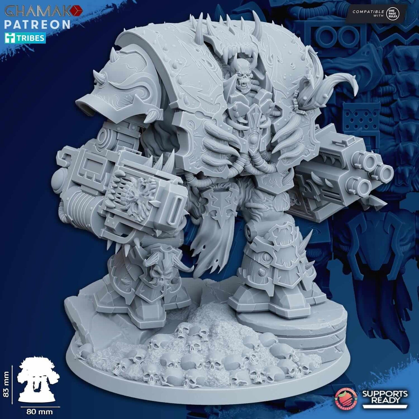 Possessed Sarcophagus - Chaos Dreadnaught Proxy - Grimdark Void Marine - Ghamak Miniatures
