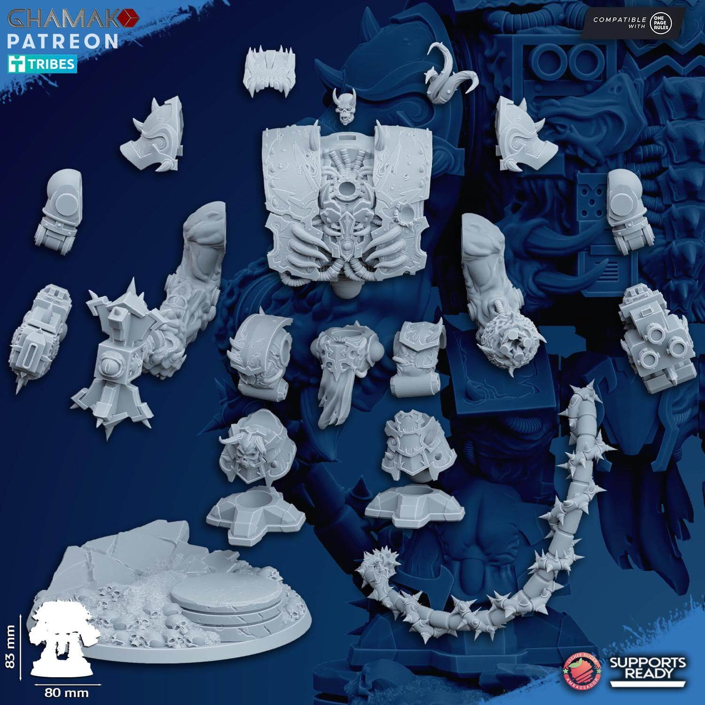 Possessed Sarcophagus - Chaos Dreadnaught Proxy - Grimdark Void Marine - Ghamak Miniatures