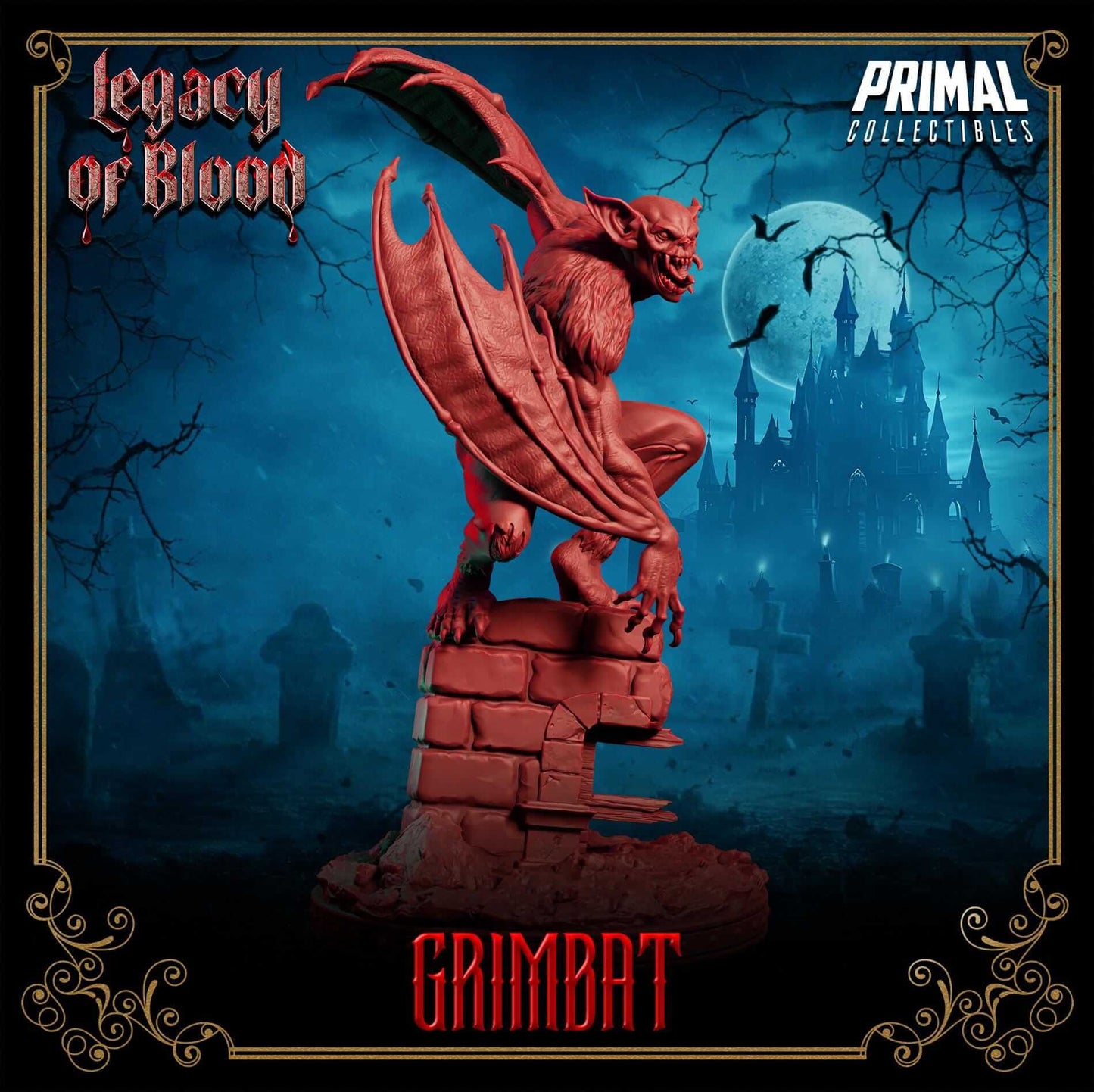 Grimbat - Legacy of Blood 3D Printed Resin RPG/Tabletop/Boardgames Miniature Primal Collectibles