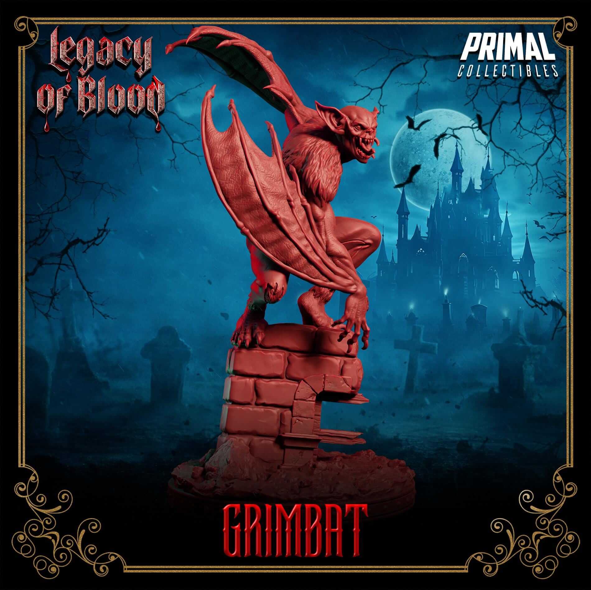 Grimbat - Legacy of Blood 3D Printed Resin RPG/Tabletop/Boardgames Miniature Primal Collectibles