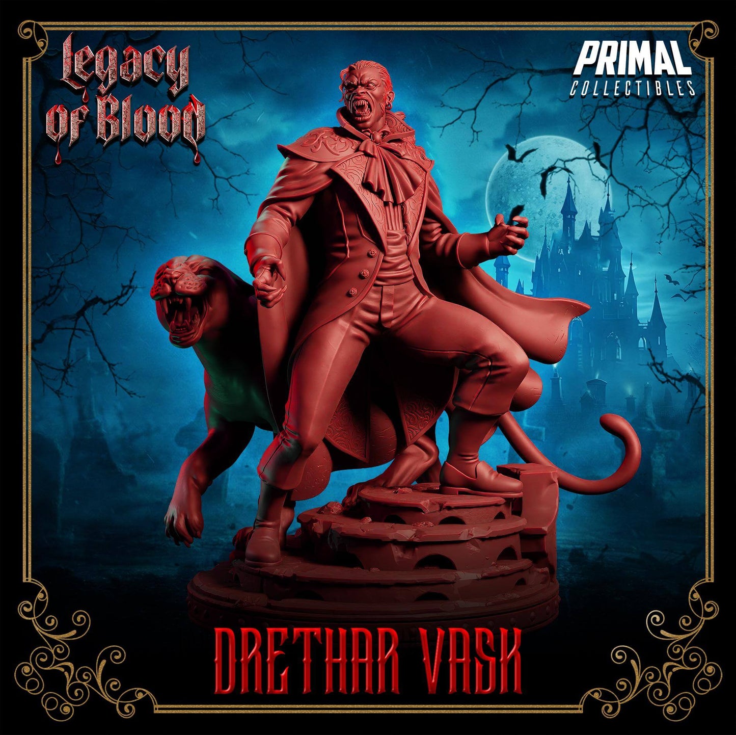 Drethar Vask - Legacy of Blood 3D Printed Resin RPG/Tabletop/Boardgames Miniature Primal Collectibles