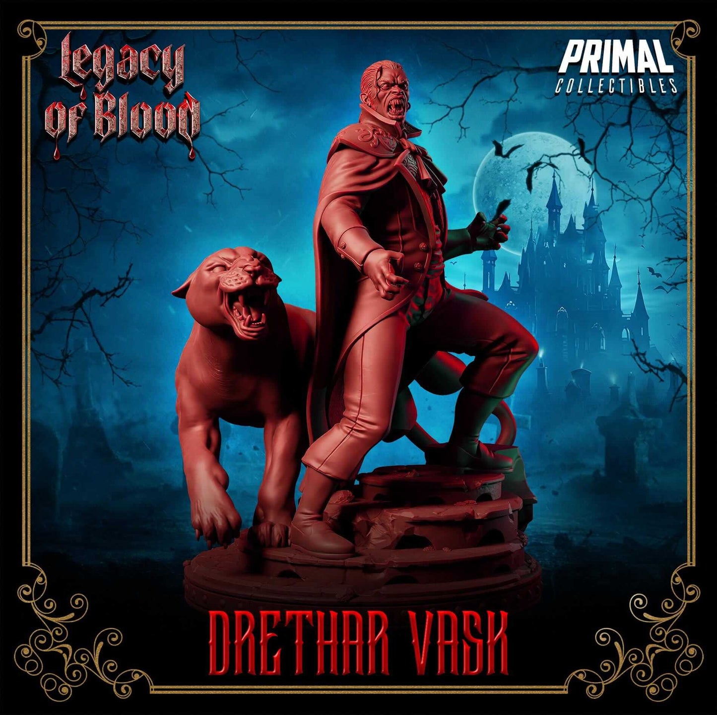 Drethar Vask - Legacy of Blood 3D Printed Resin RPG/Tabletop/Boardgames Miniature Primal Collectibles