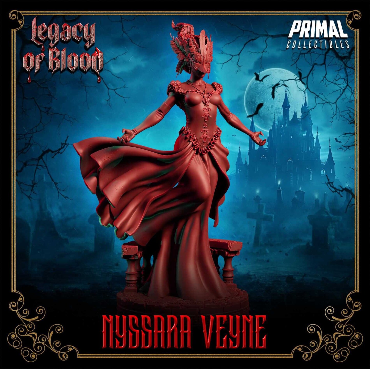 Nyssara Veyne - Legacy of Blood 3D Printed Resin RPG/Tabletop/Boardgames Miniature Primal Collectibles
