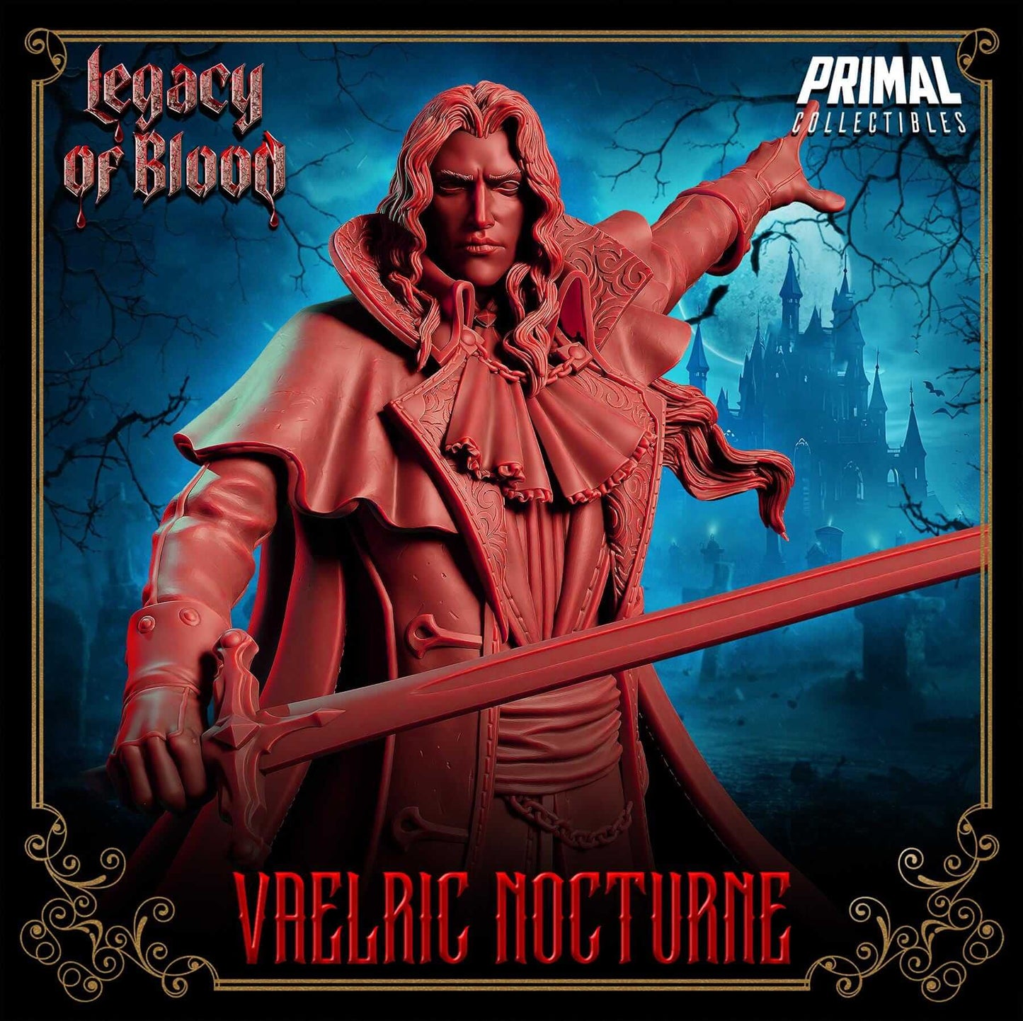 Vaelric Nocturne - Legacy of Blood 3D Printed Resin RPG/Tabletop/Boardgames Miniature Primal Collectibles
