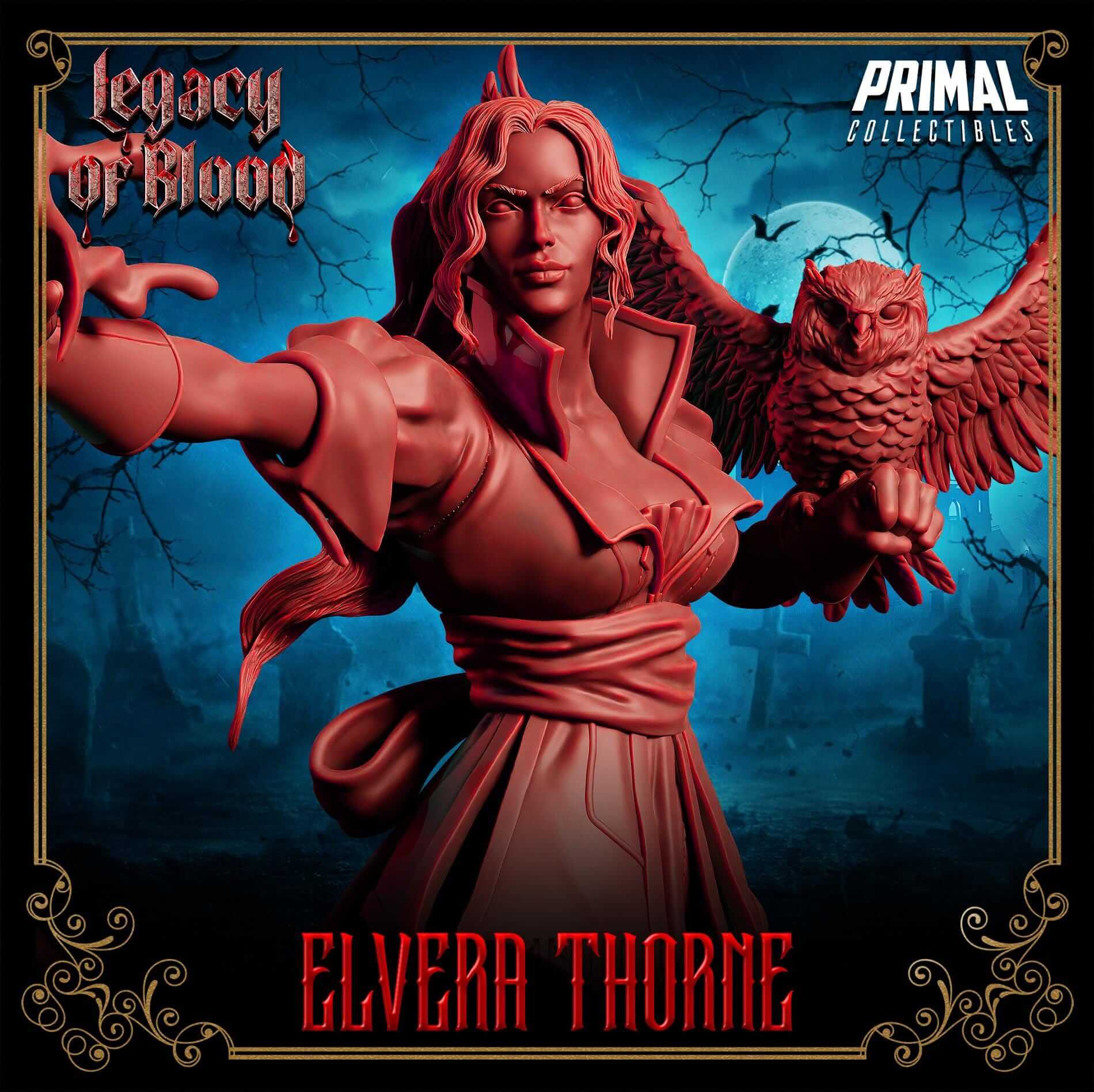 Elvera Thorne - Legacy of Blood 3D Printed Resin RPG/Tabletop/Boardgames Miniature Primal Collectibles