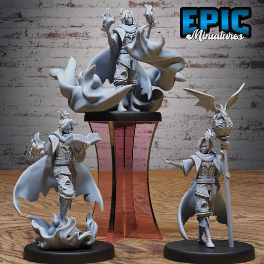 Dragonfire Sorcerer Set - D&D Epic Miniatures   and Dragons