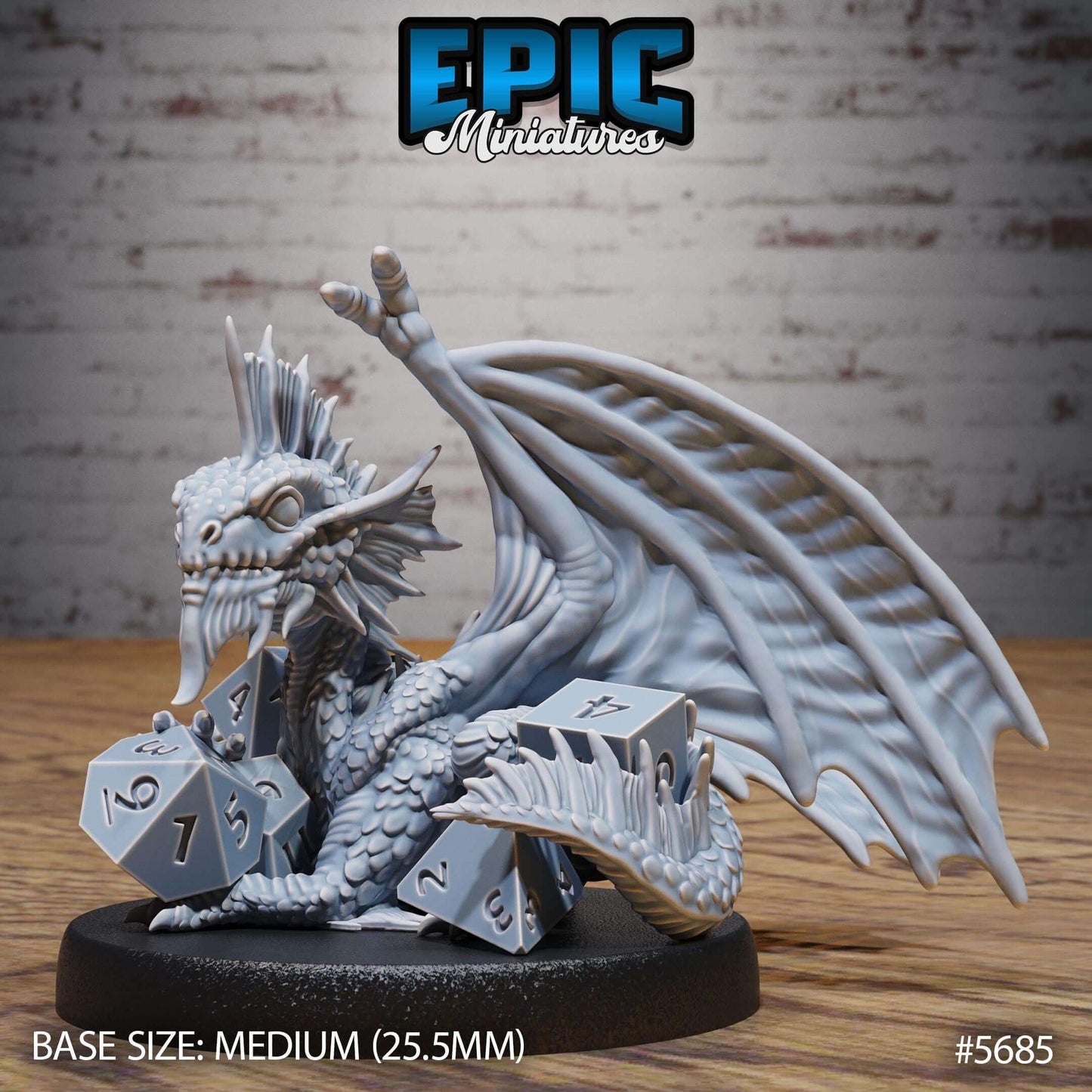 Silver Dragon Wyrmling Set - D&D Epic Miniatures   and Dragons