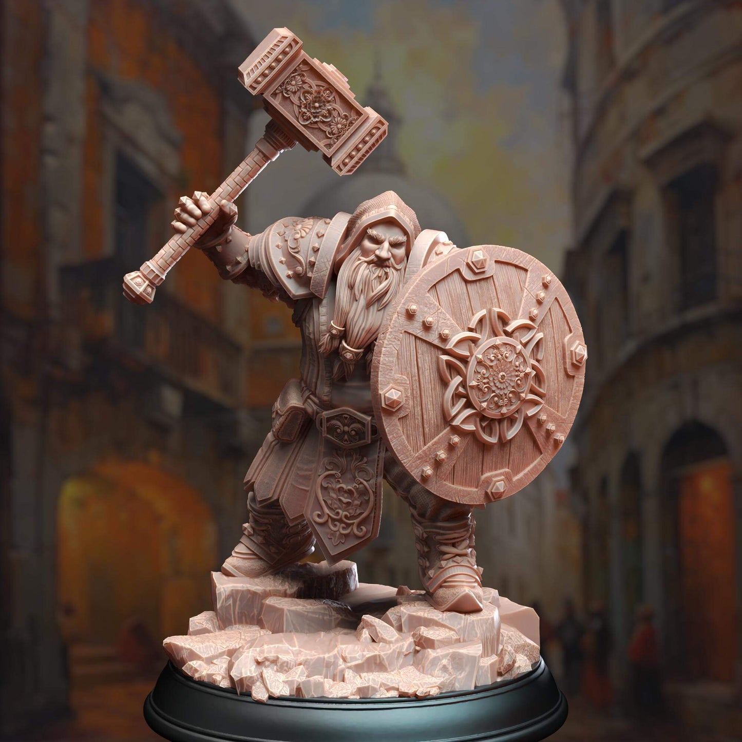 Tors of Delvdor - Dwarven Life Cleric - 3D Printed Resin RPG/Tabletop/Boardgames Miniature DM Stash