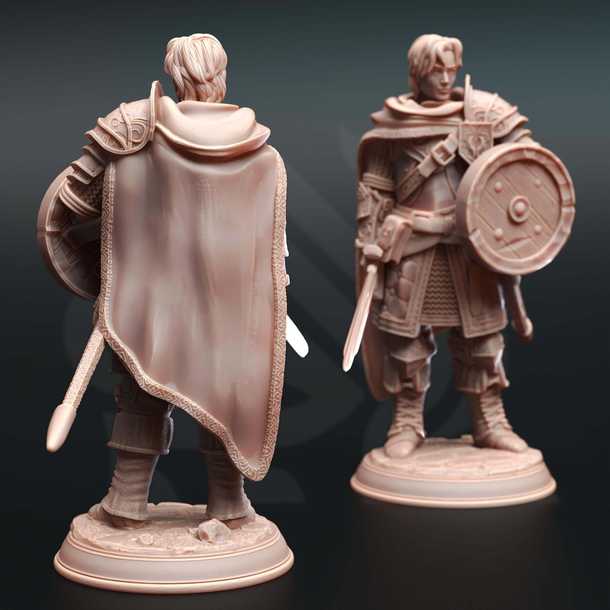 Human Fighter - Arion Midrun - 3D Printed Resin RPG/Tabletop/Boardgames Miniature DM Stash