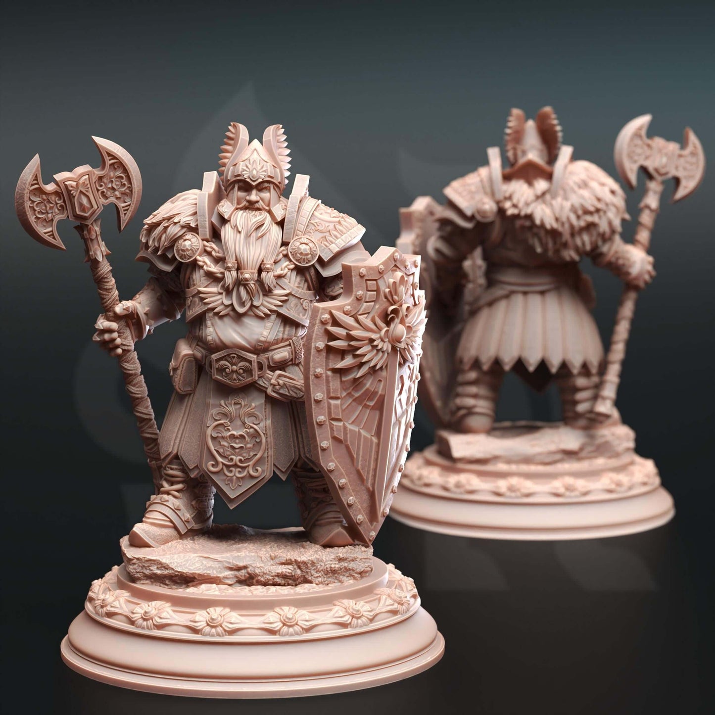 Dwarven Cleric of Life & Glory - Tors of Delvdor - 3D Printed Resin RPG/Tabletop/Boardgames Miniature DM Stash
