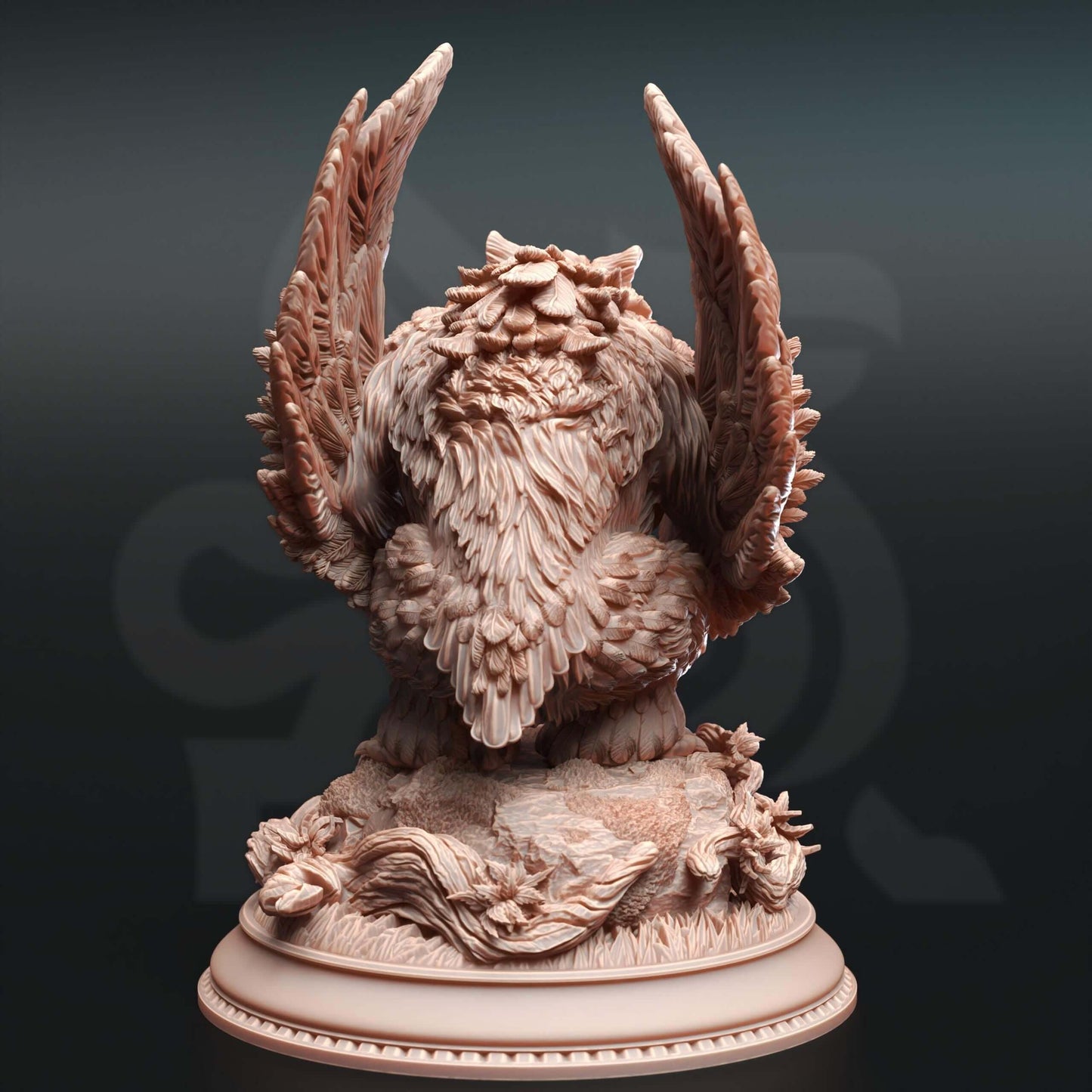 Northern Masked Owlbear - Sonatus Noctursa - 3D Printed Resin RPG/Tabletop/Boardgames Miniature DM Stash