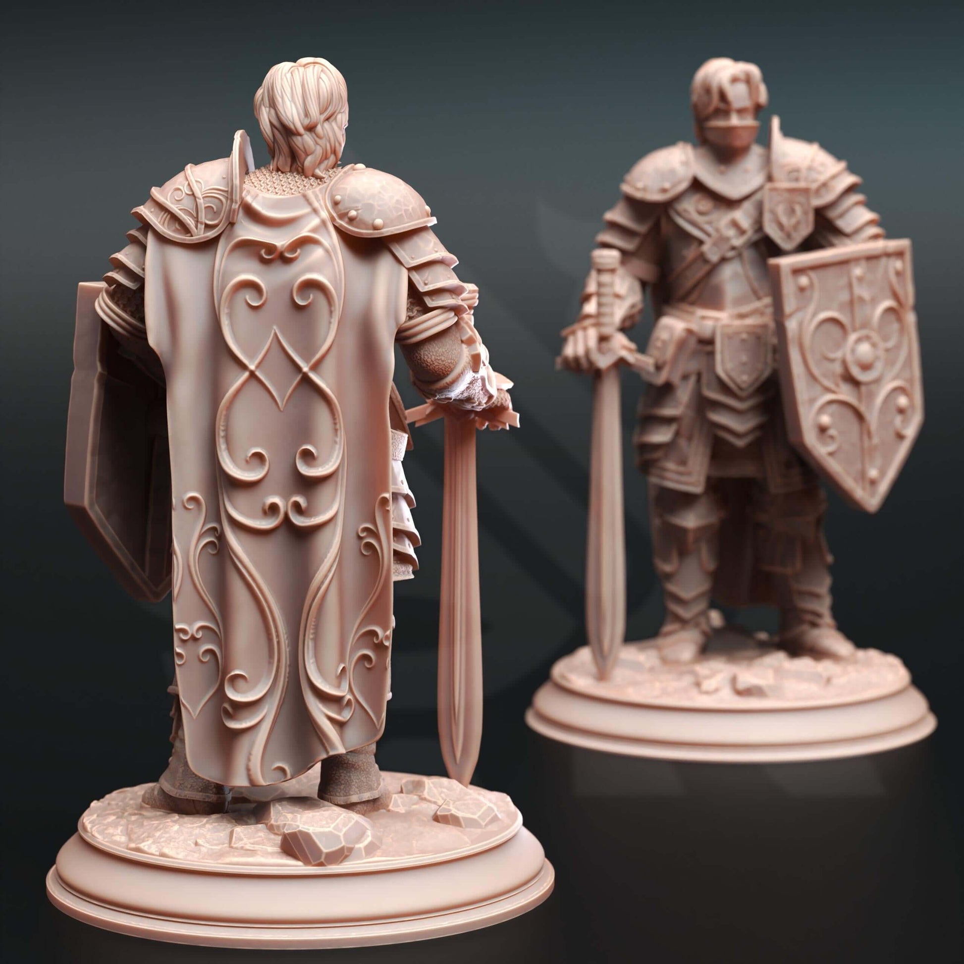 Human Battle Master Fighter - Arion Midrun - 3D Printed Resin RPG/Tabletop/Boardgames Miniature DM Stash