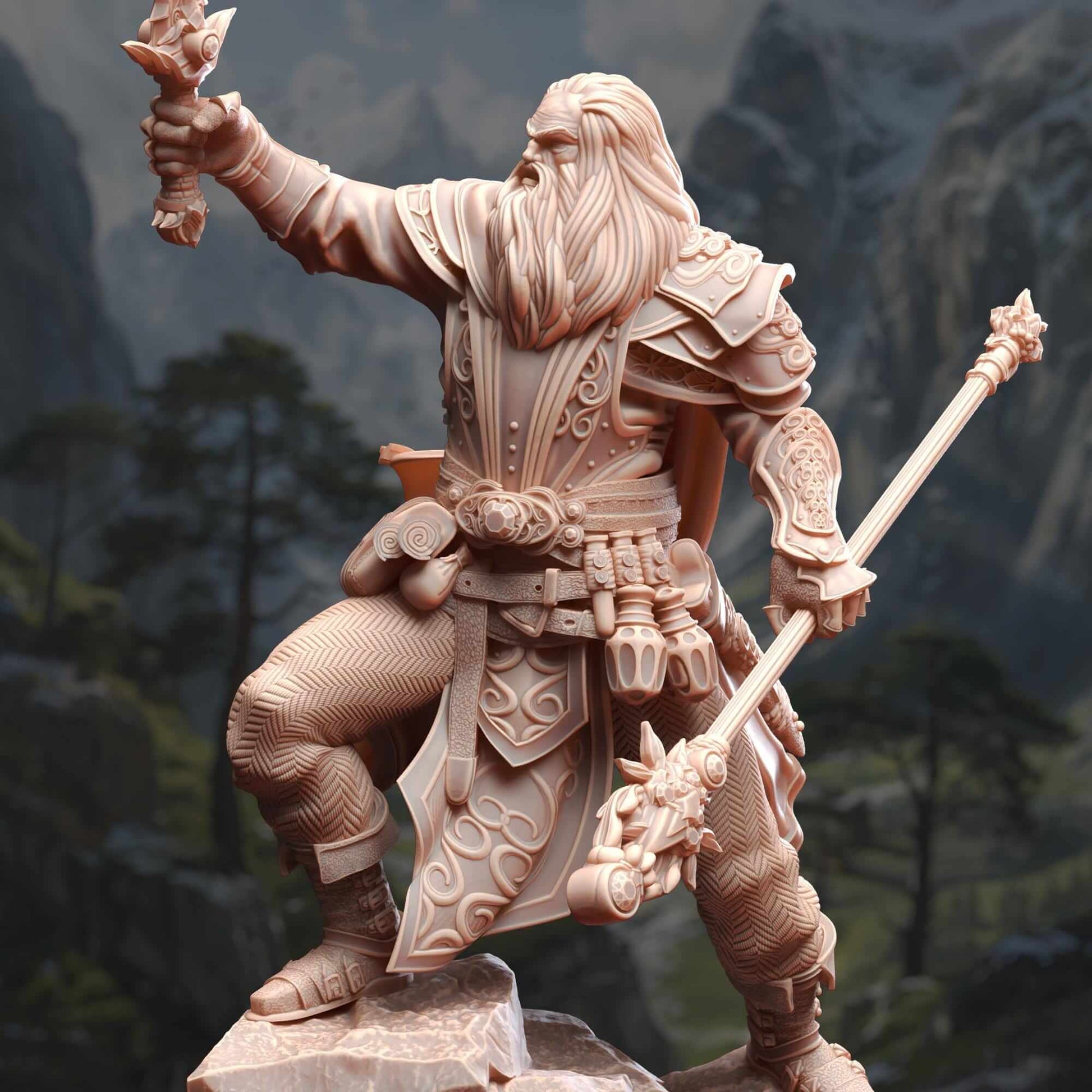 Evocation Master Wizard - Artemis of Canos - 3D Printed Resin RPG/Tabletop/Boardgames Miniature DM Stash